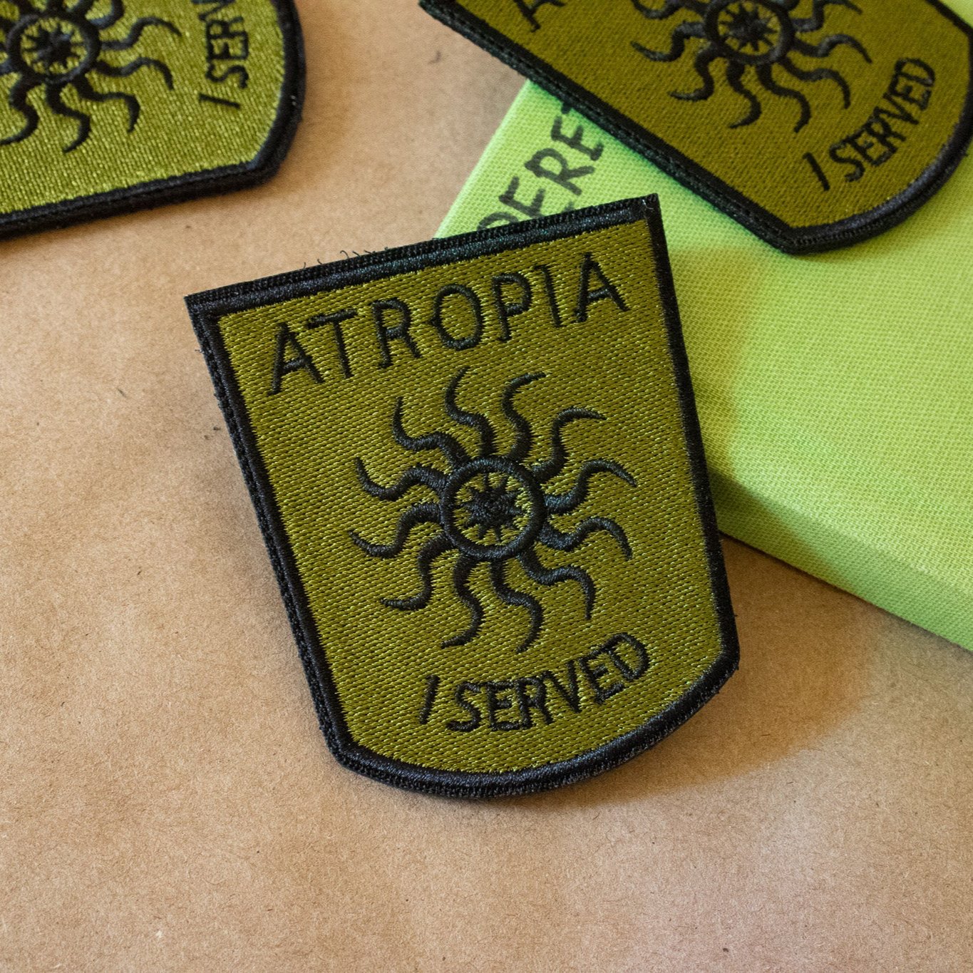 Atropia Embroidered Hook and Loop Morale Patch