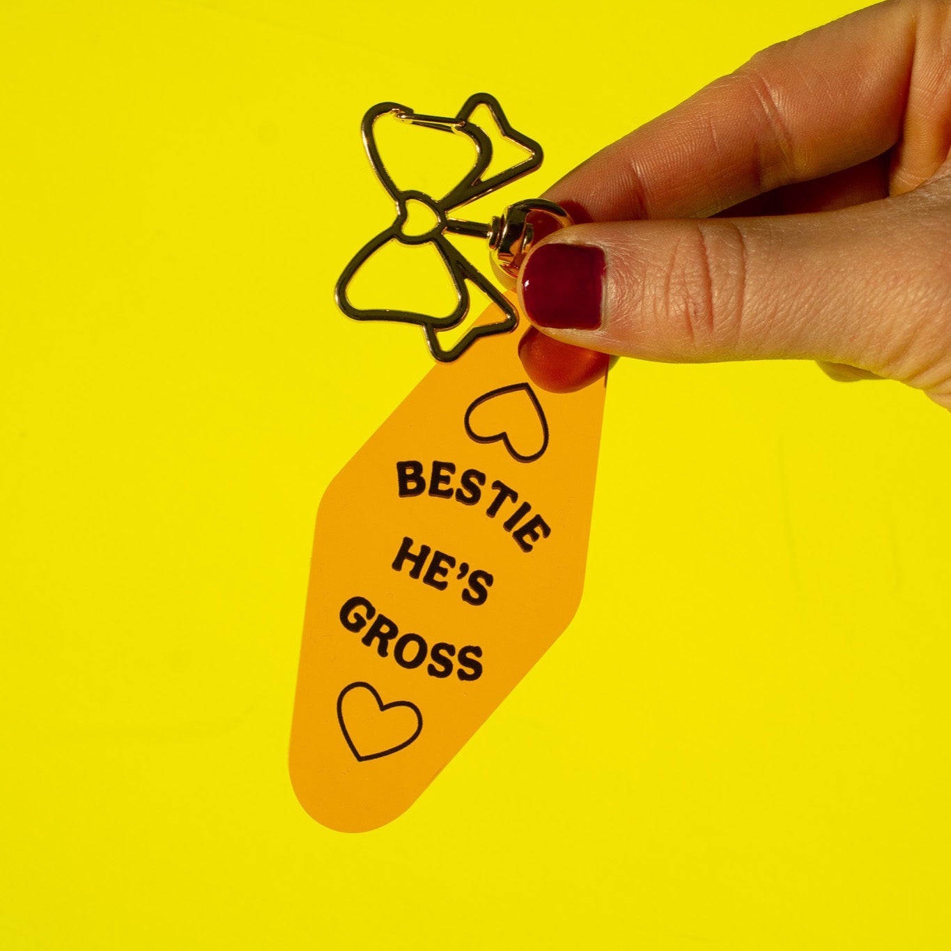 Bestie He's Gross Motel Keychain
