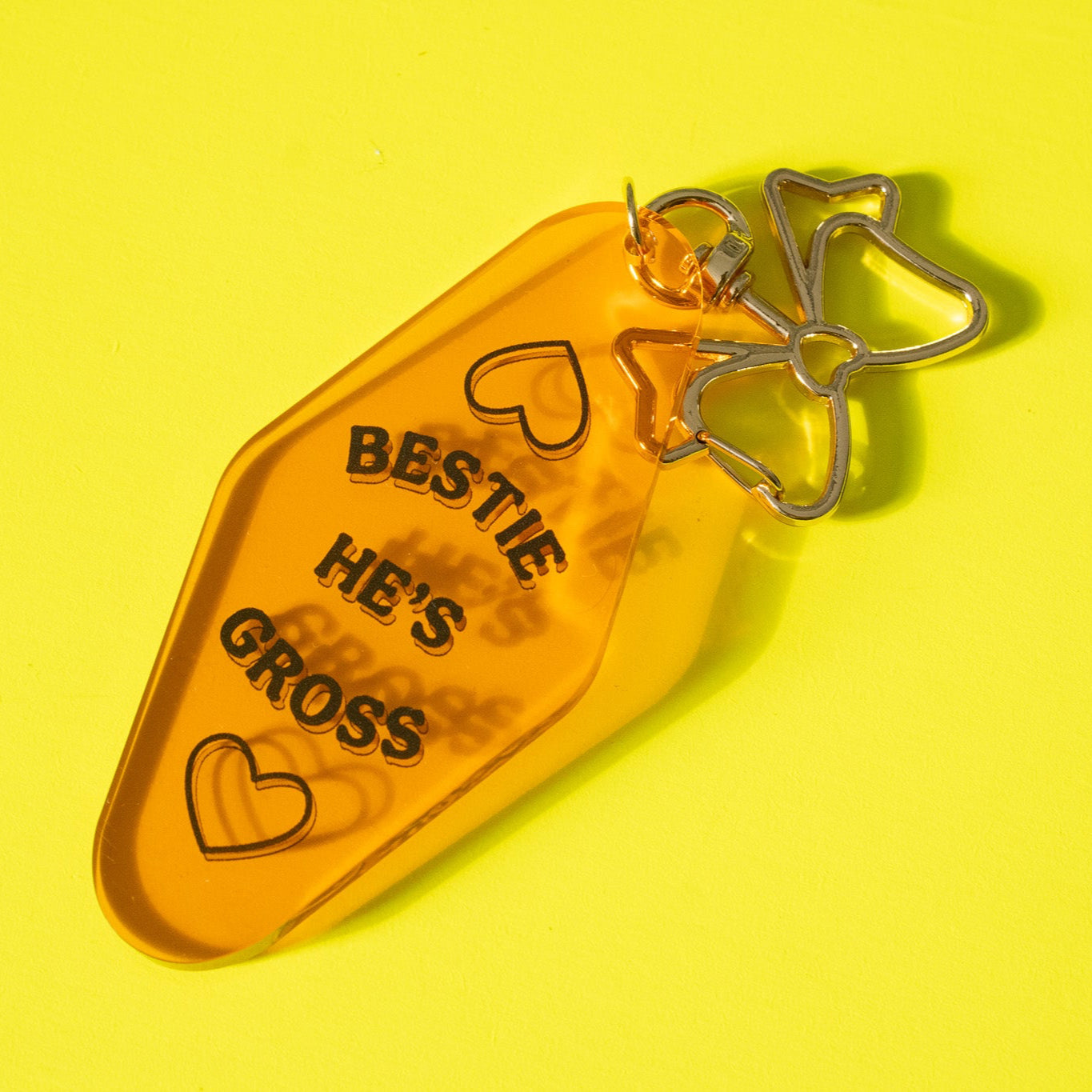 Bestie He's Gross Motel Keychain