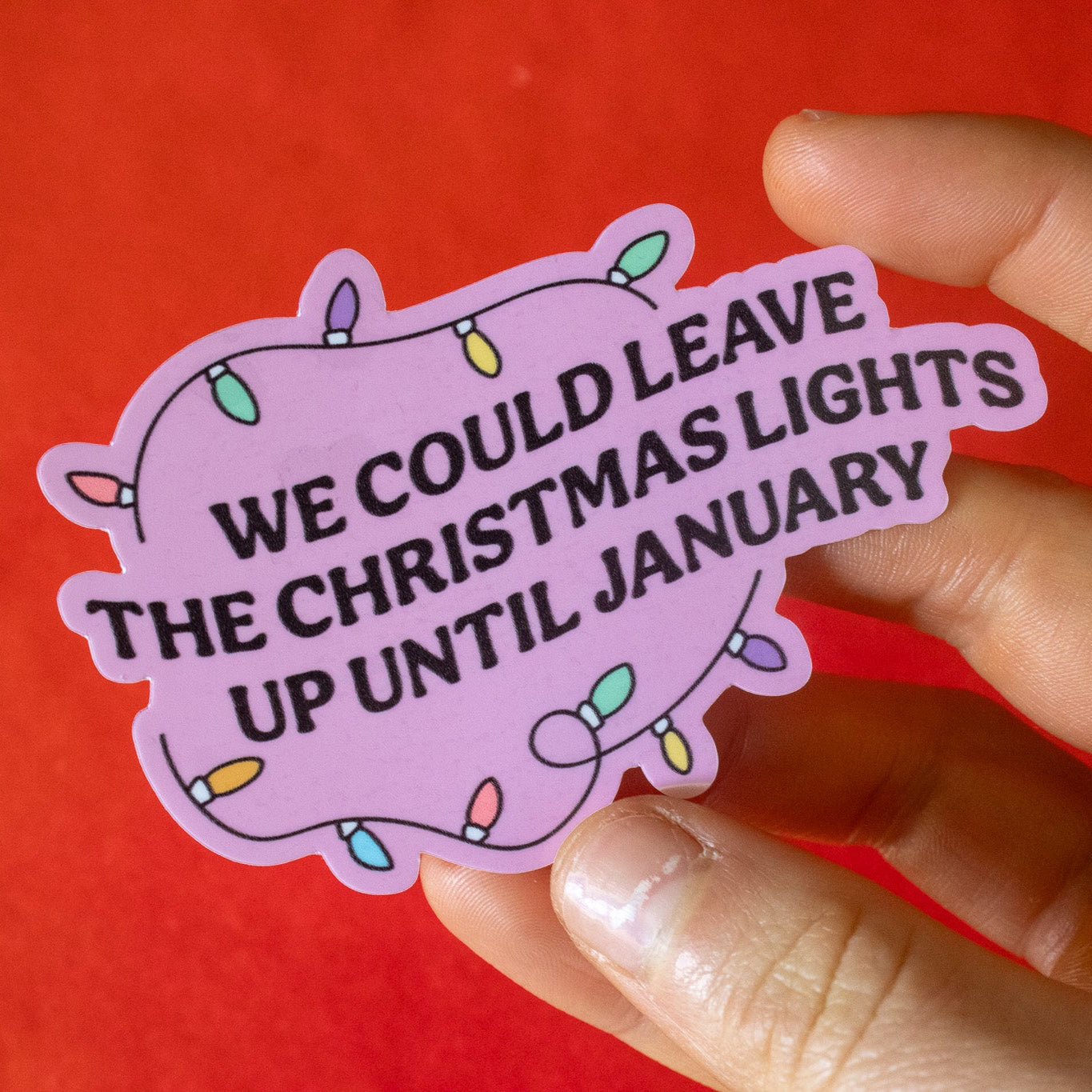 Christmas Lights Vinyl Sticker