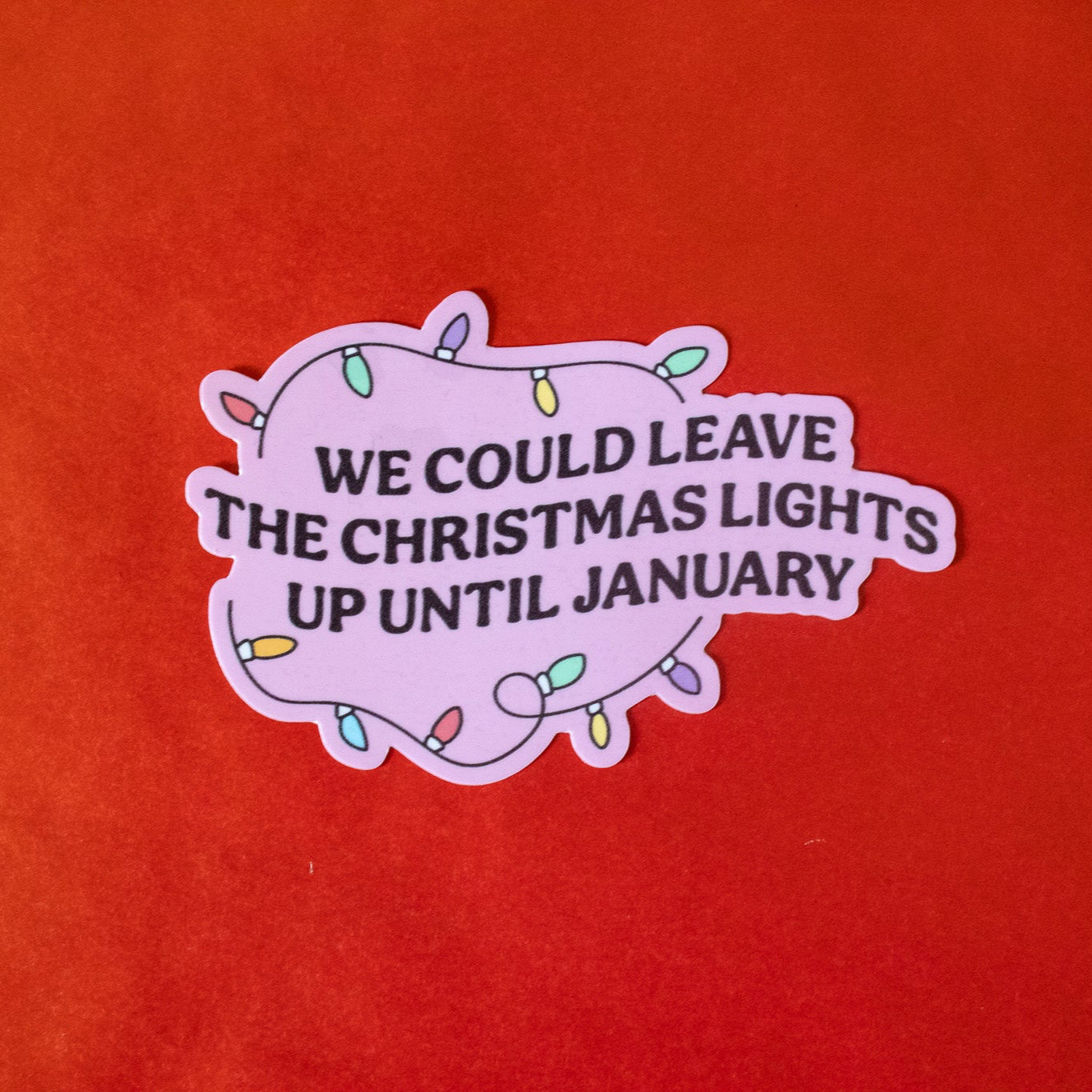 Christmas Lights Vinyl Sticker