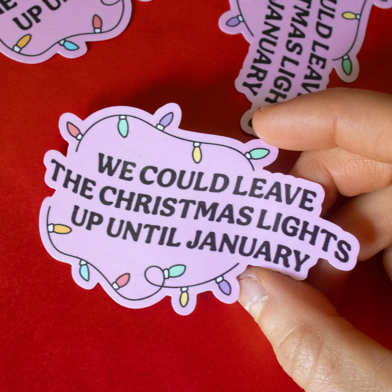 Christmas Lights Vinyl Sticker