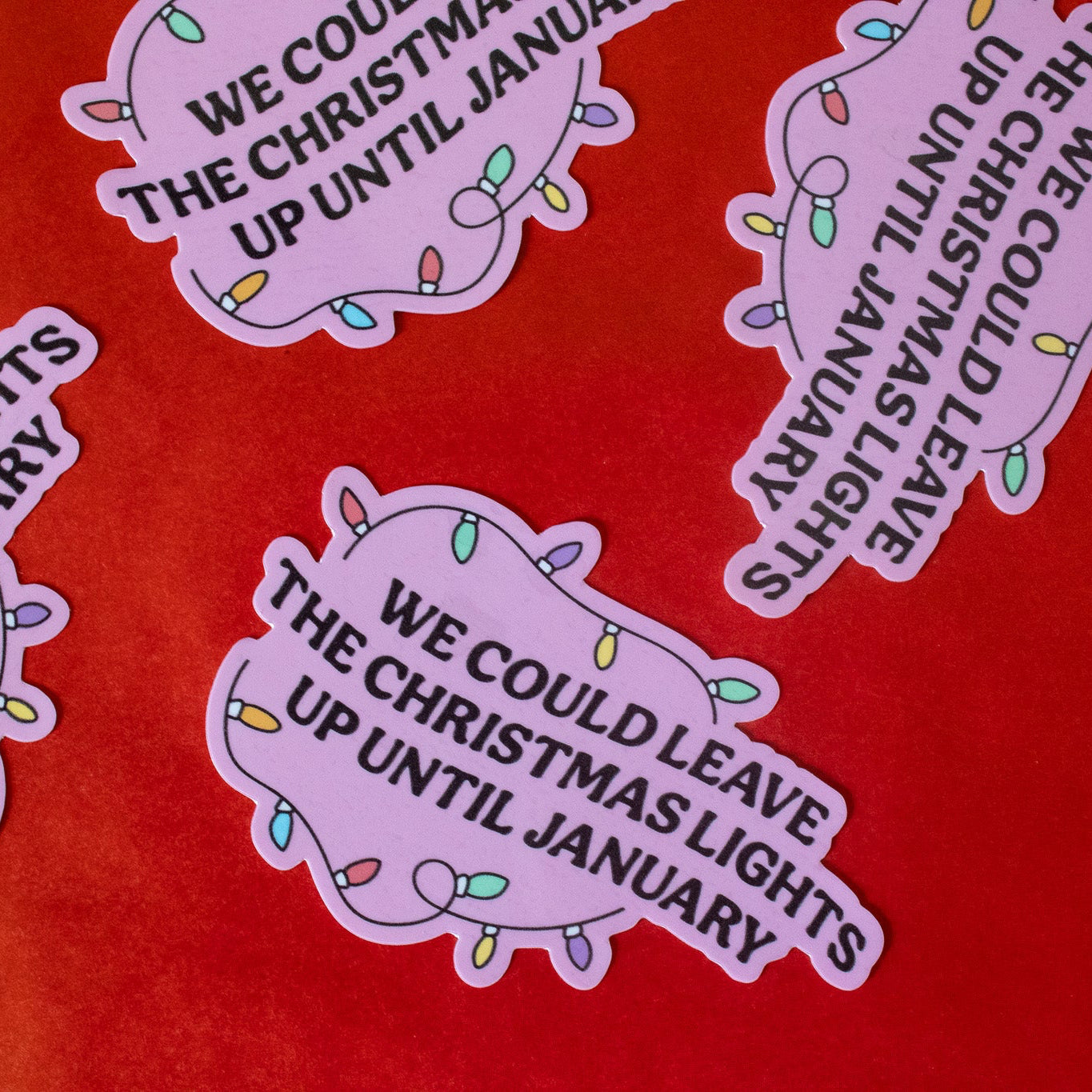 Christmas Lights Vinyl Sticker