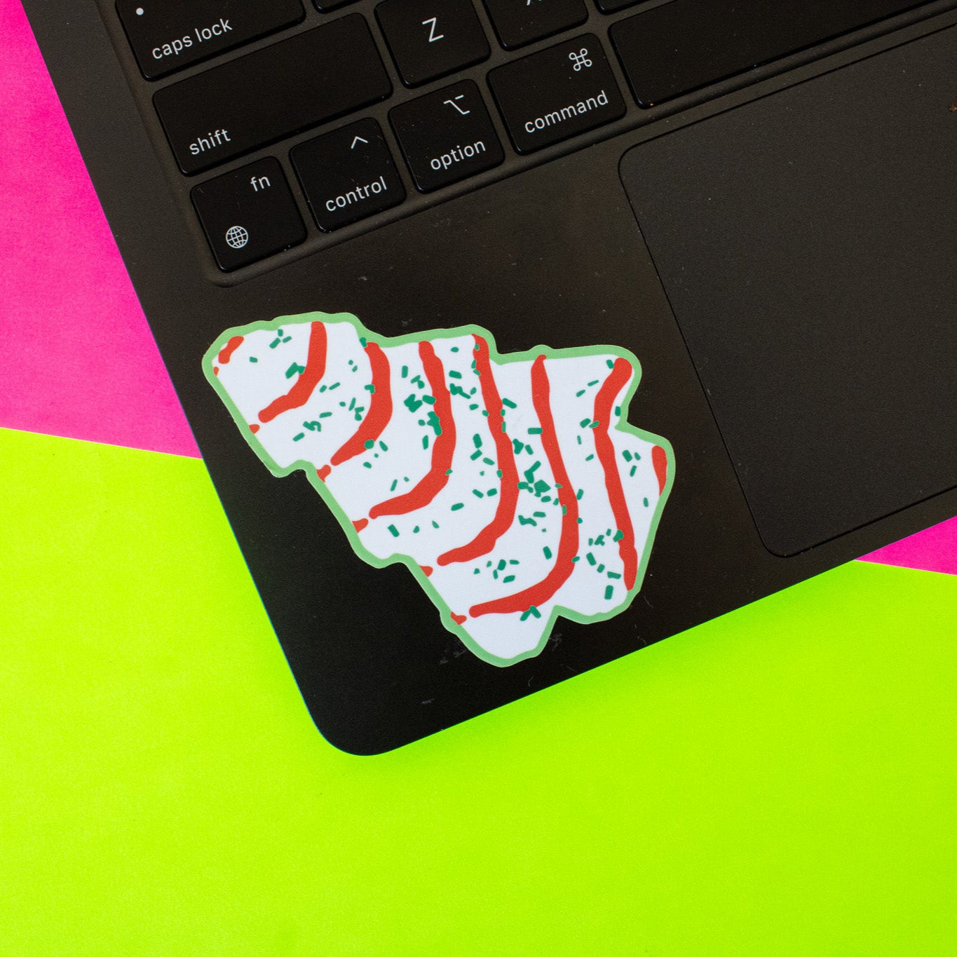 Christmas Tree Cake Vinyl Sticker