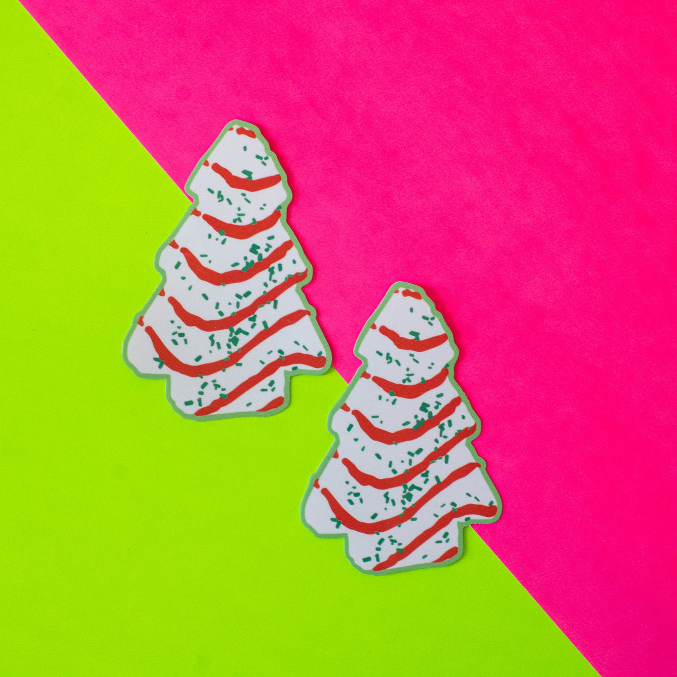 Christmas Tree Cake Vinyl Sticker