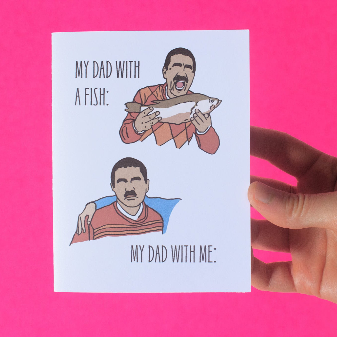 Dad With a Fish Father's Day Card