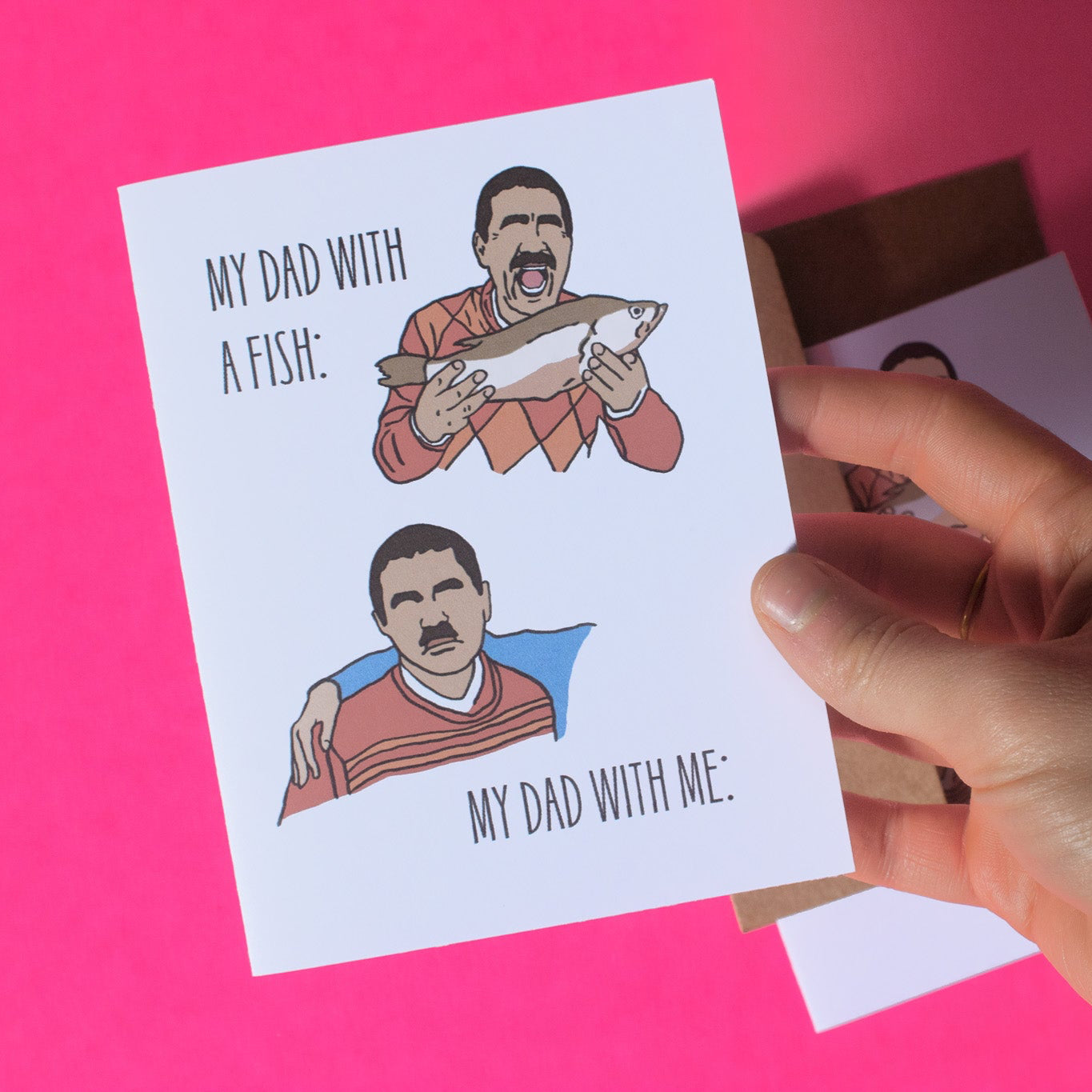Dad With a Fish Father's Day Card