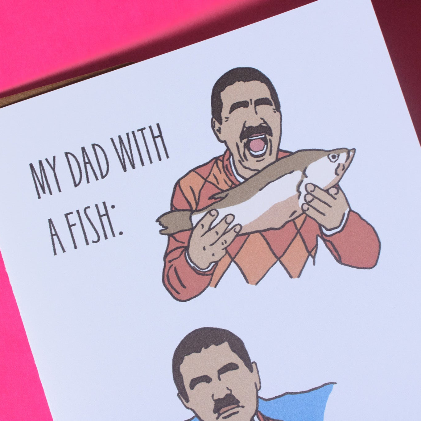 Dad With a Fish Father's Day Card