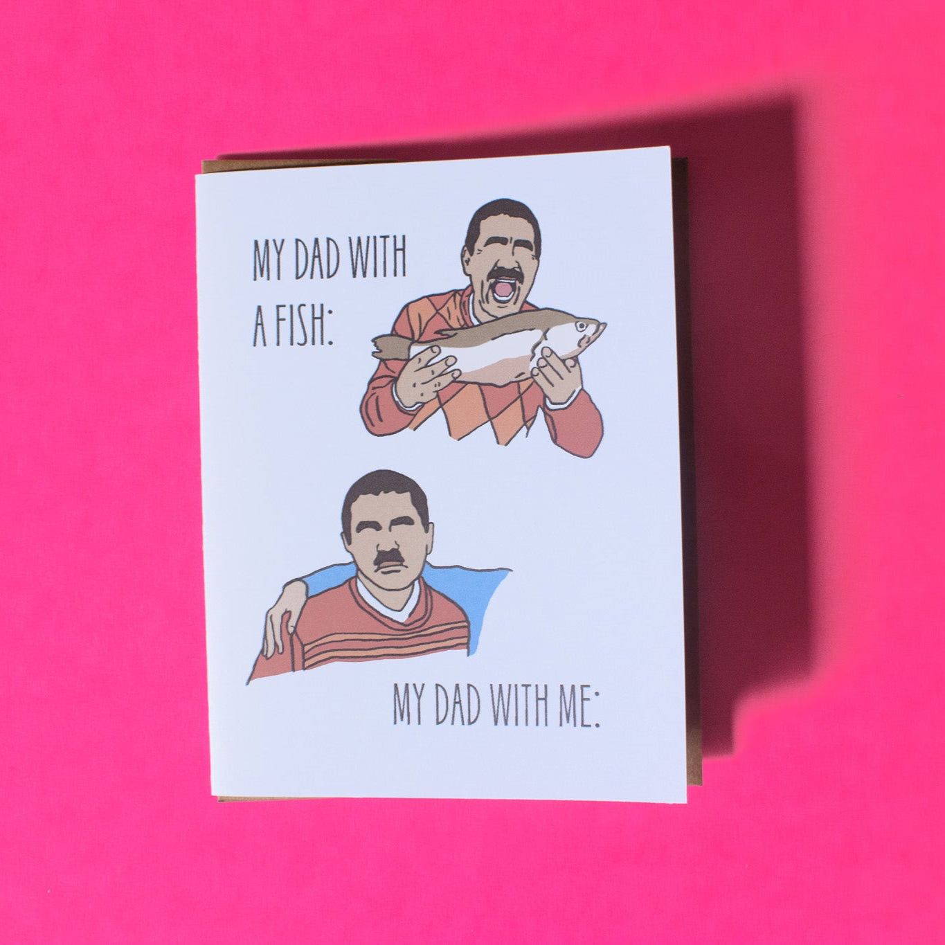 Dad With a Fish Father's Day Card