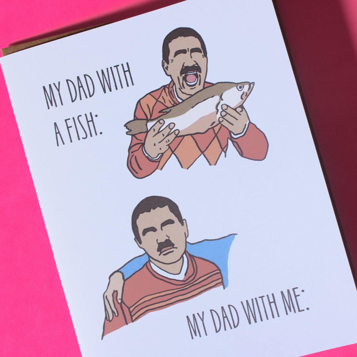 Dad With a Fish Father's Day Card