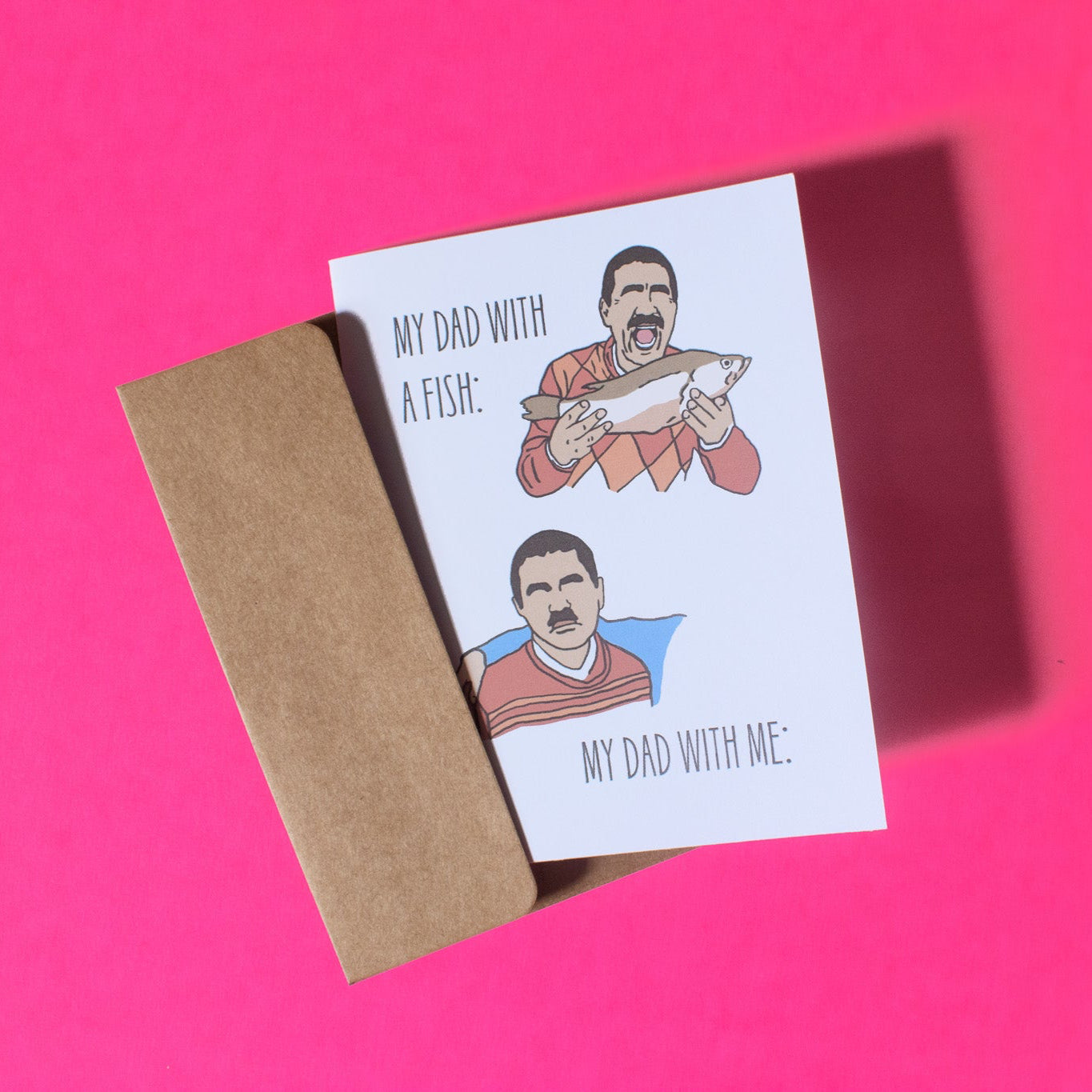Dad With a Fish Father's Day Card