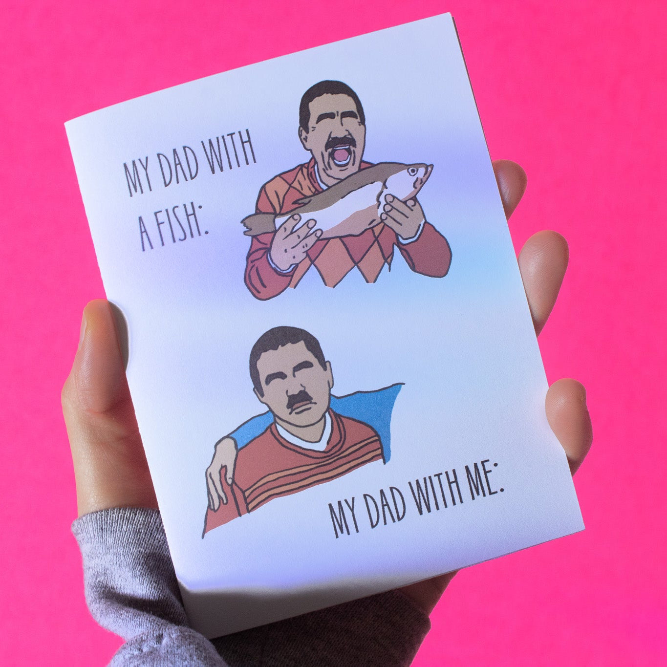 Dad With a Fish Father's Day Card