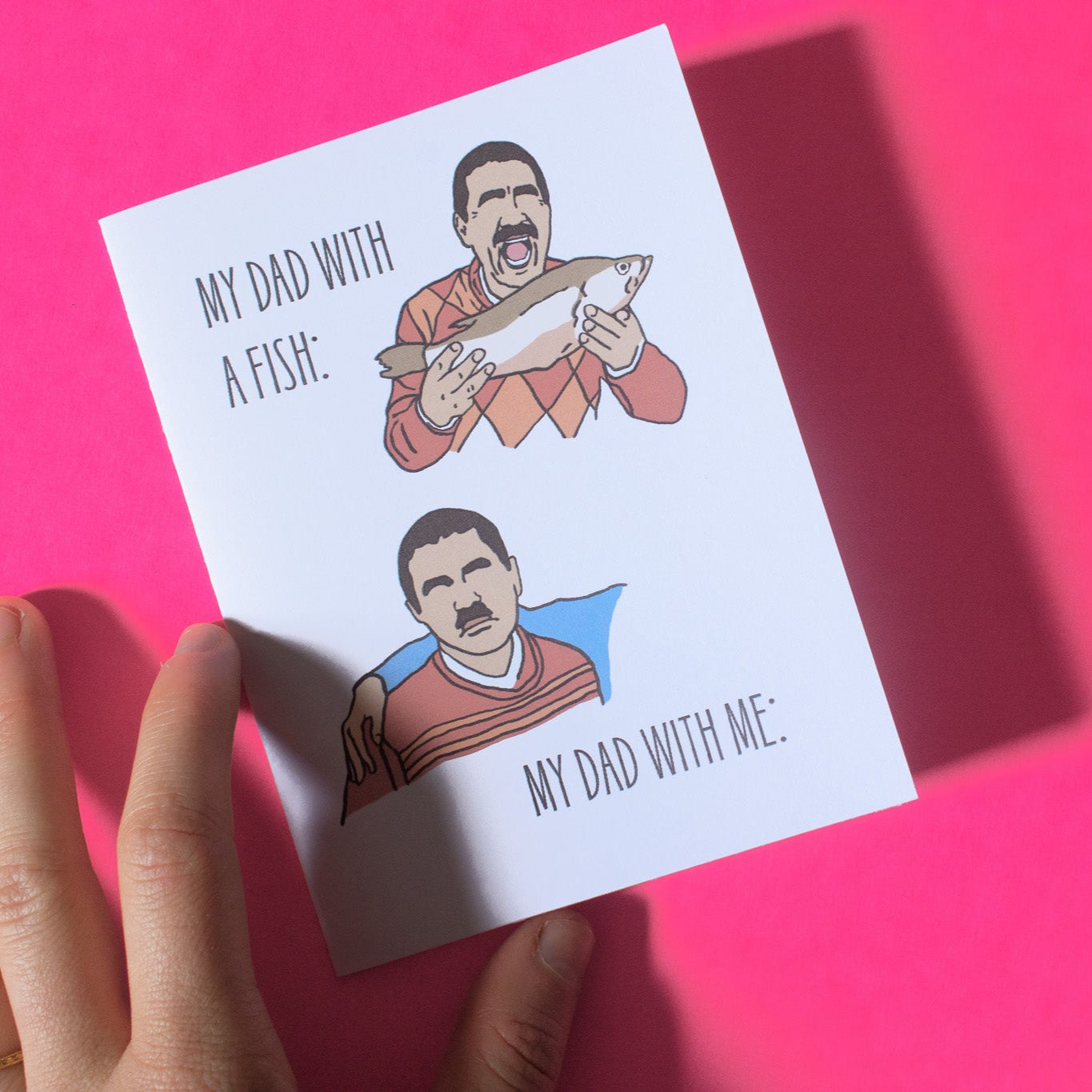 Dad With a Fish Father's Day Card