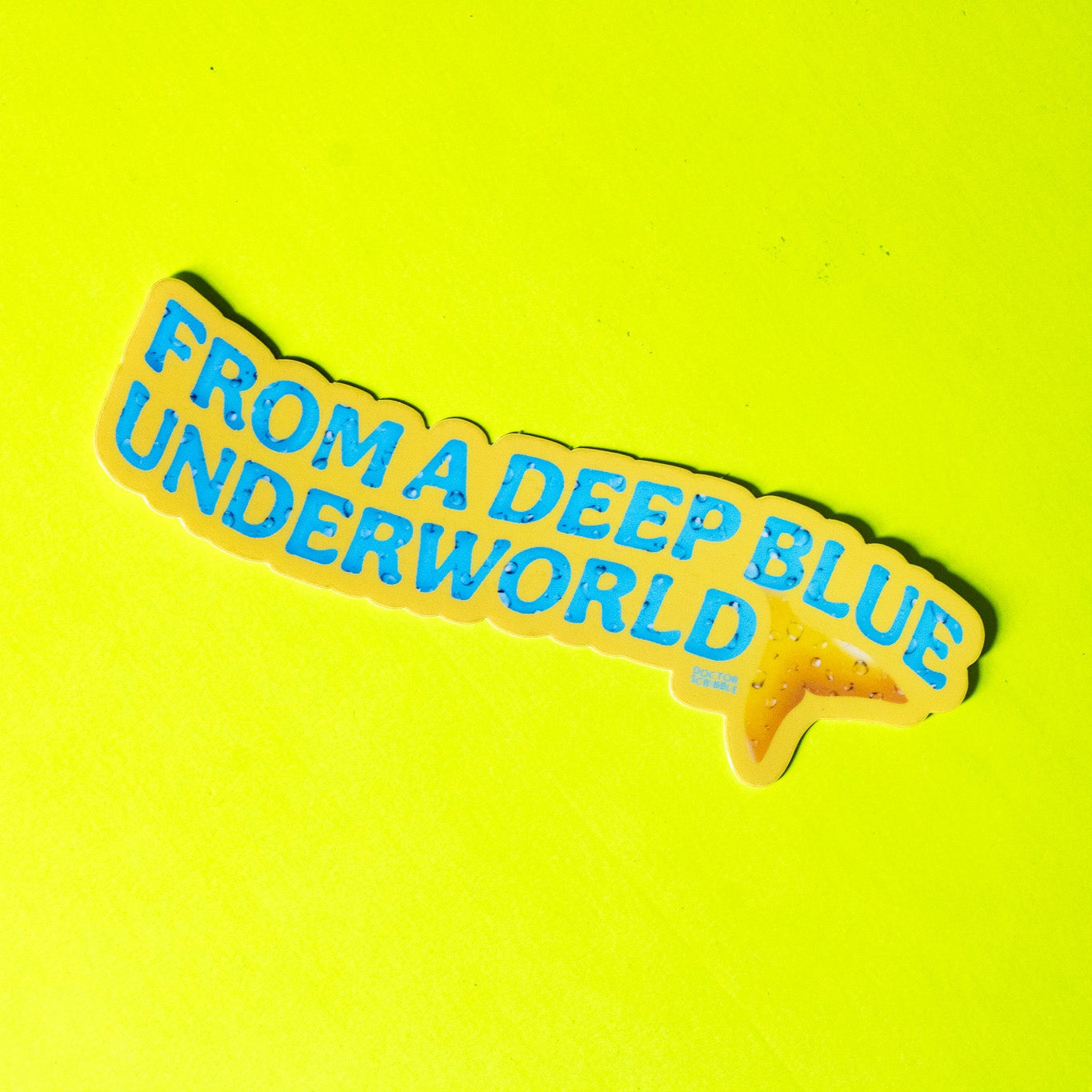 Deep Blue Underworld Mermaid Vinyl Sticker