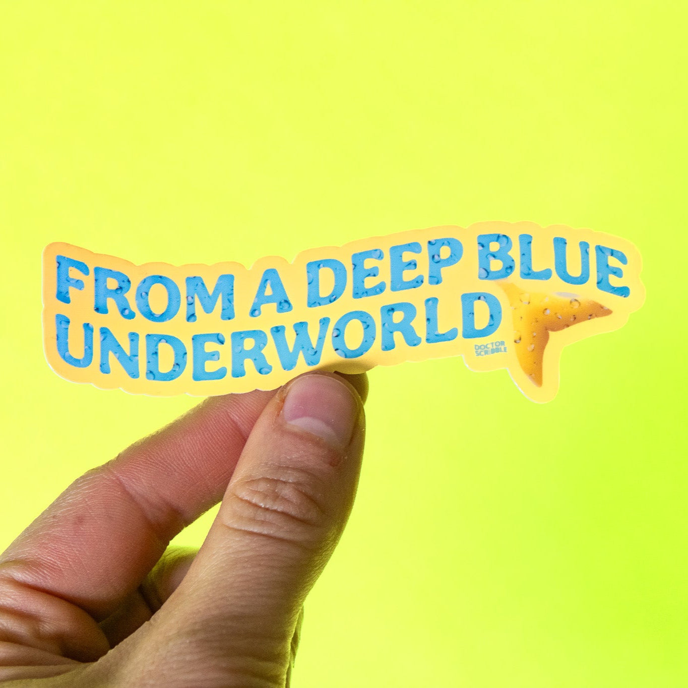 Deep Blue Underworld Mermaid Vinyl Sticker