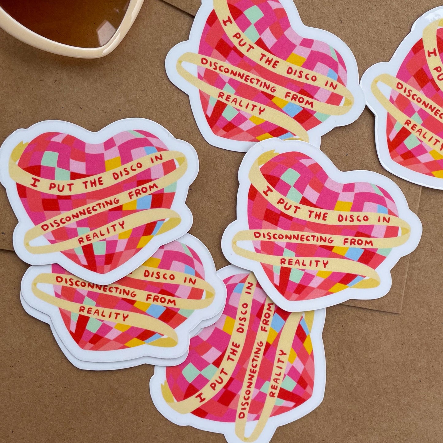 Disco in Disconnecting From Reality Vinyl Sticker