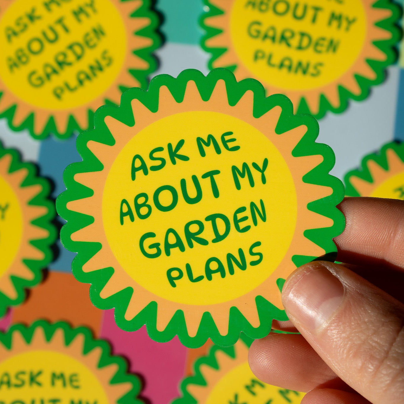 Ask Me About my Garden Plans Vinyl Sticker