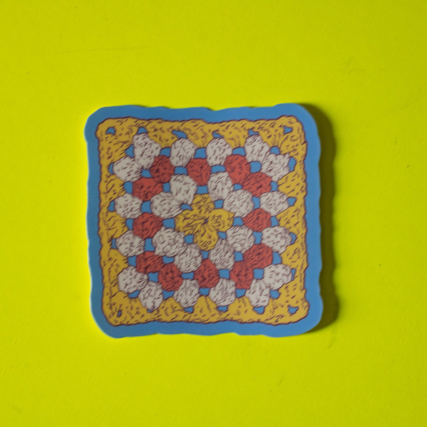 Granny Square Vinyl Sticker