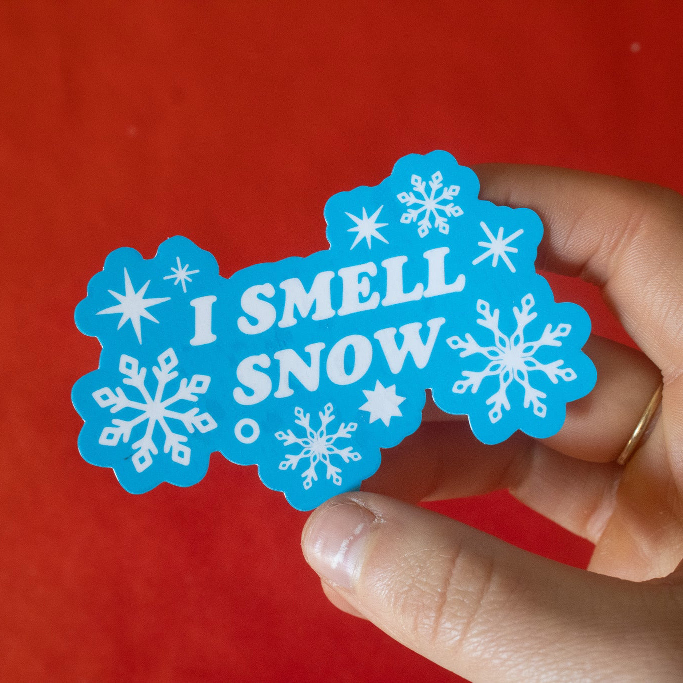 I Smell Snow Winter Vinyl Sticker