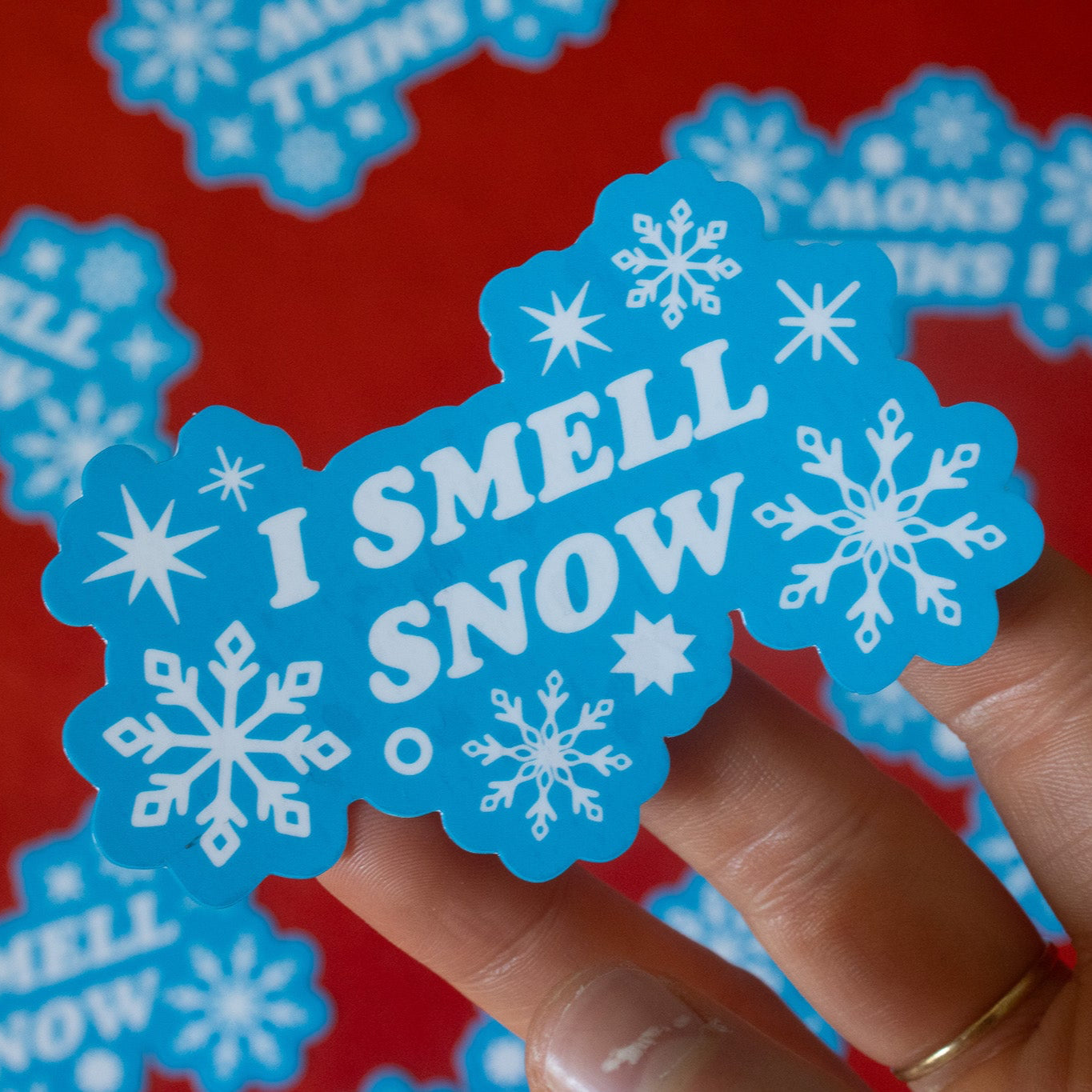 I Smell Snow Winter Vinyl Sticker