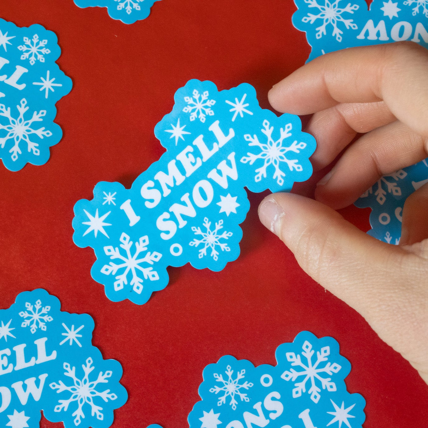 I Smell Snow Winter Vinyl Sticker