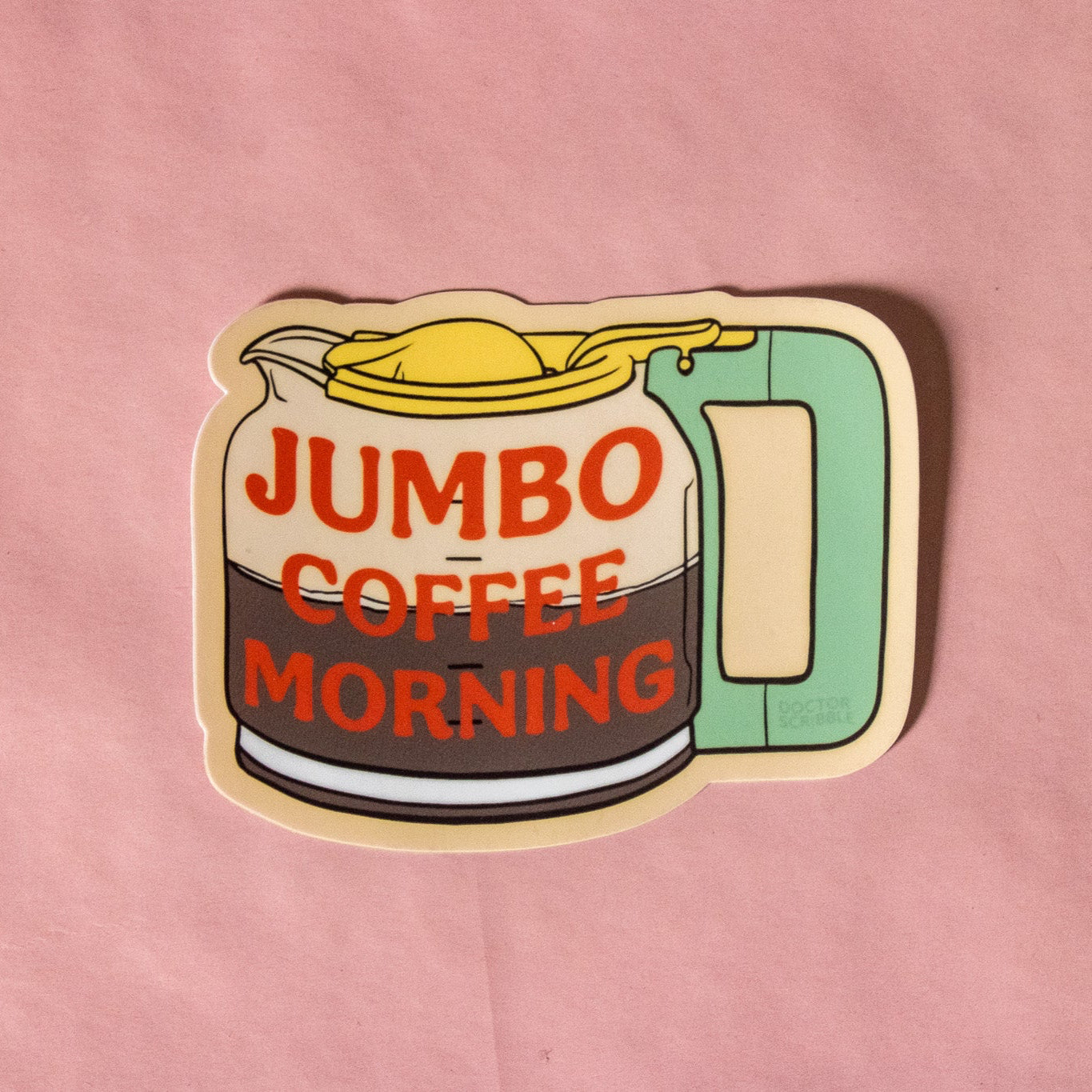 Jumbo Coffee Morning Vinyl Sticker