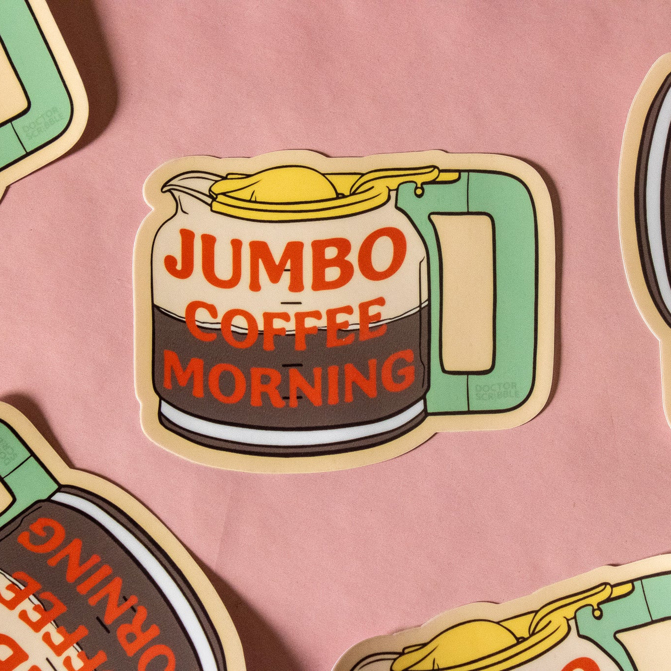Jumbo Coffee Morning Vinyl Sticker