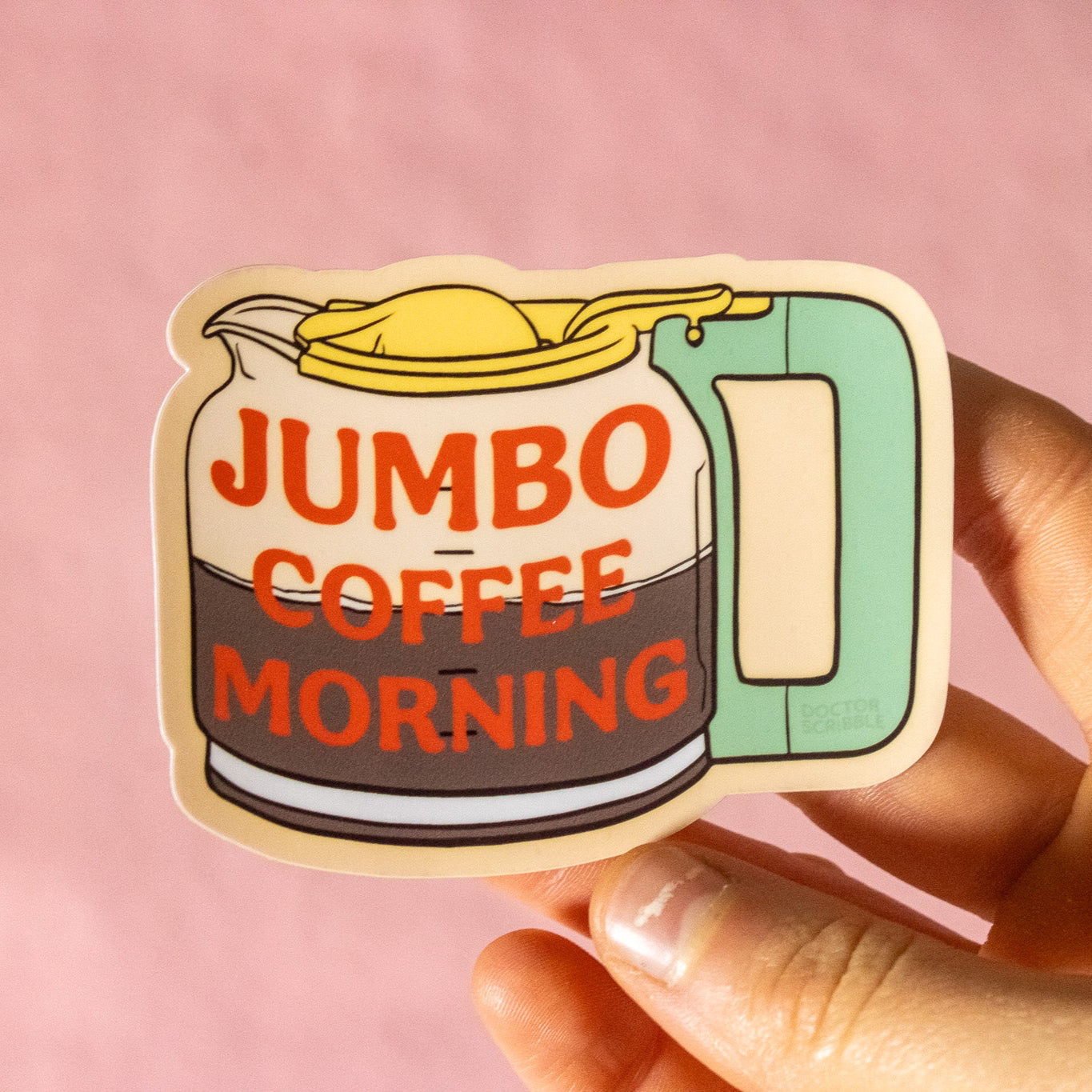 Jumbo Coffee Morning Vinyl Sticker