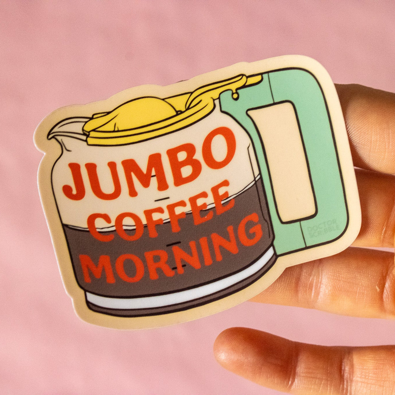 Jumbo Coffee Morning Vinyl Sticker