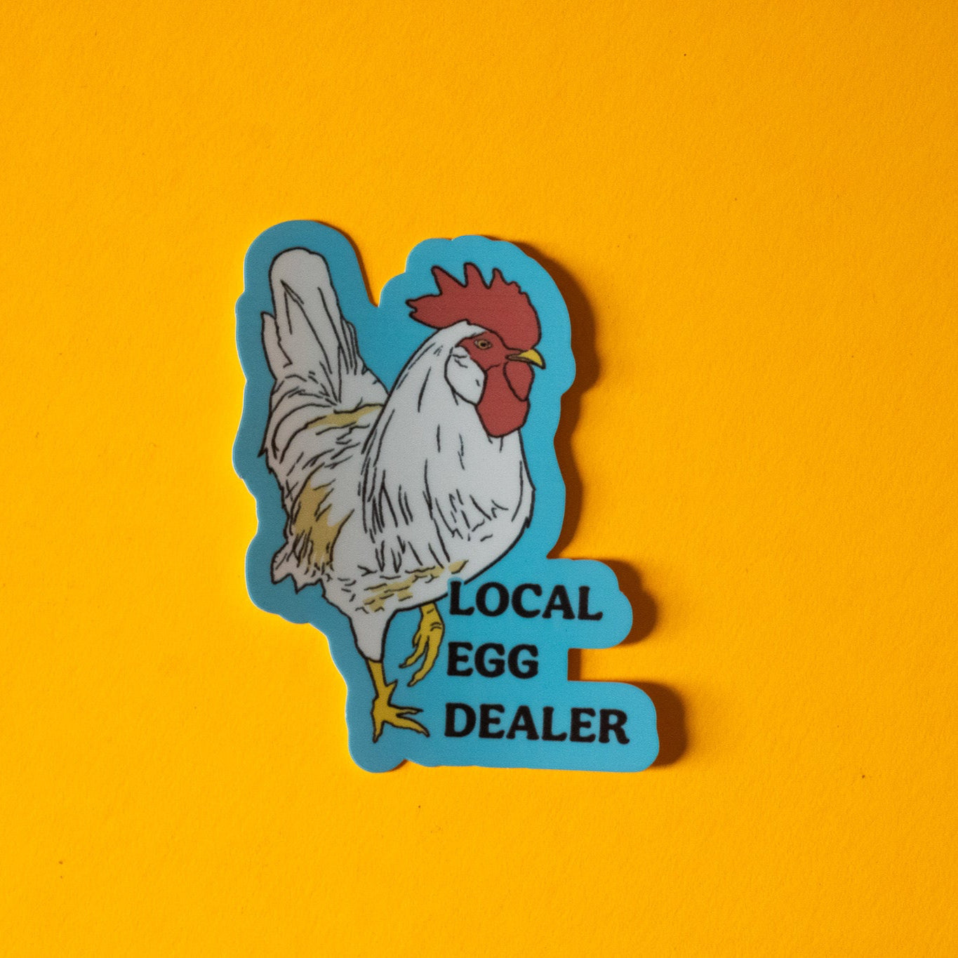 Local Egg Dealer Chicken Vinyl Sticker