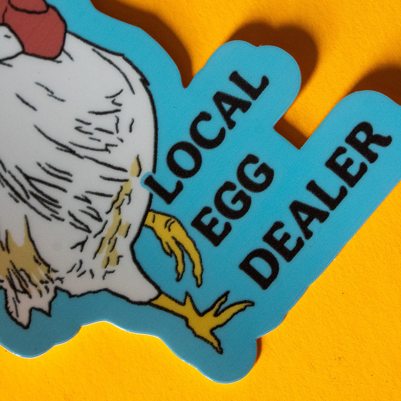 Local Egg Dealer Chicken Vinyl Sticker