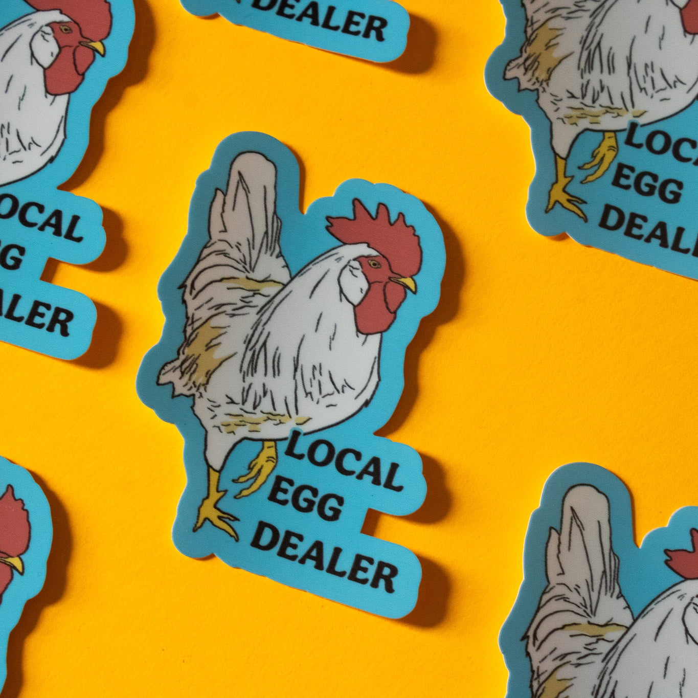 Local Egg Dealer Chicken Vinyl Sticker