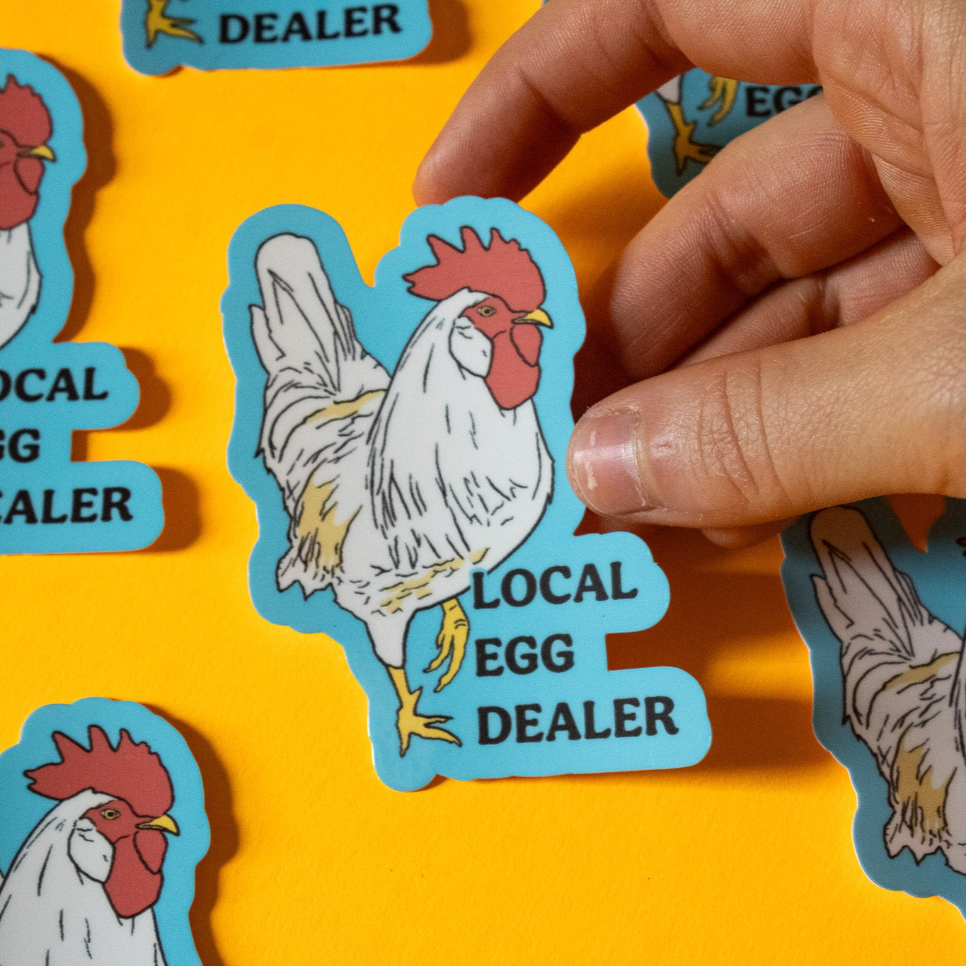 Local Egg Dealer Chicken Vinyl Sticker