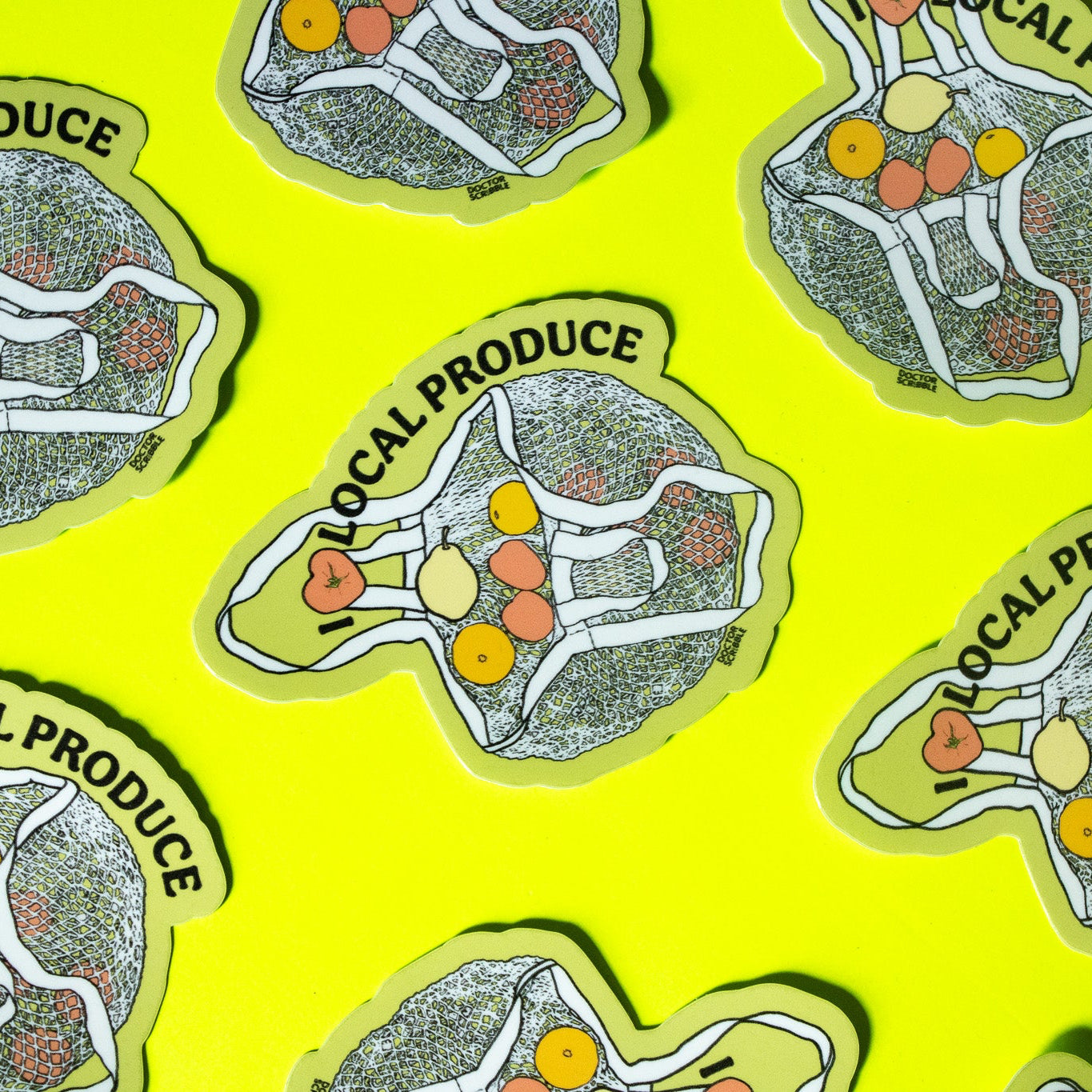 I Heart Local Produce Vinyl Sticker