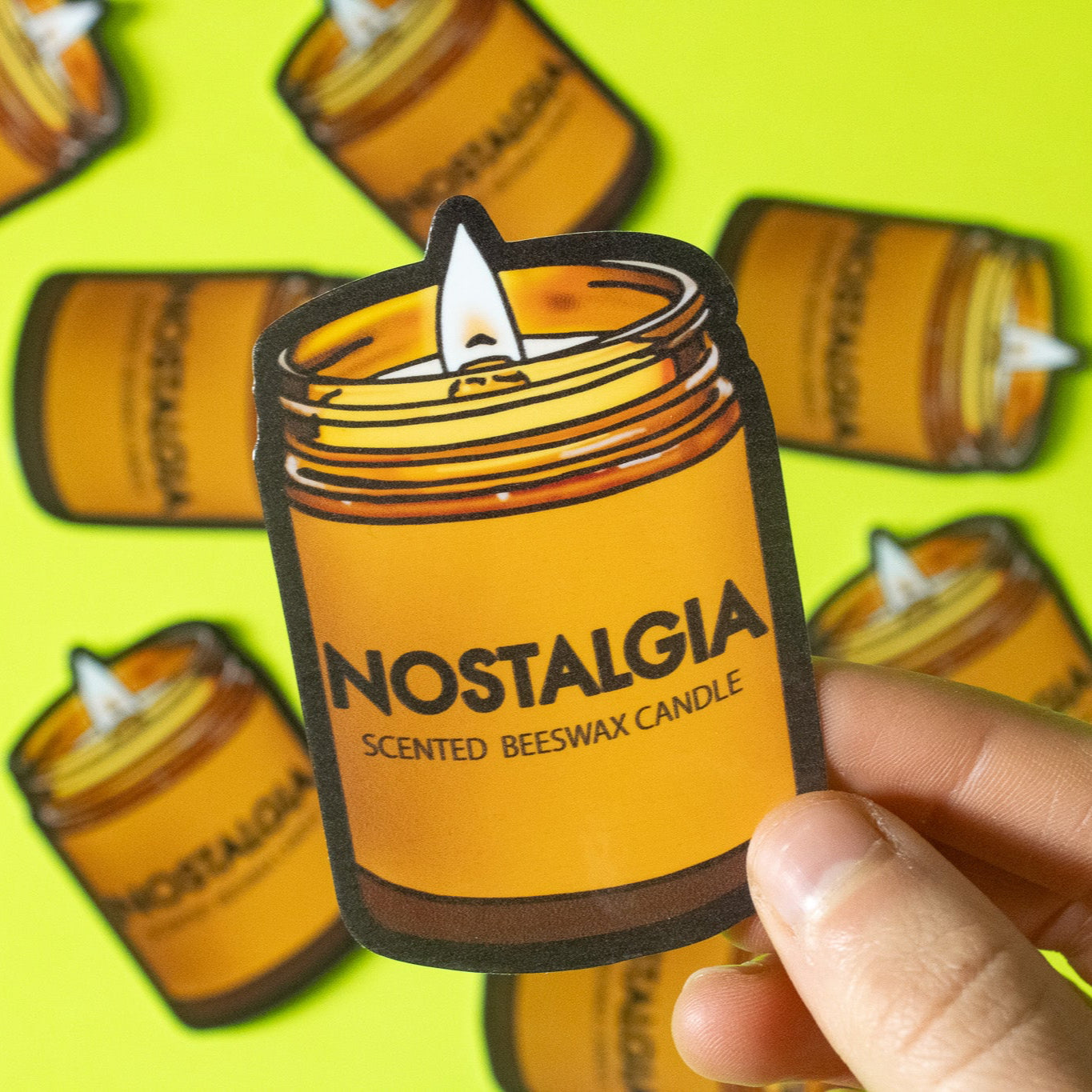 Nostalgia Candle Vinyl Sticker