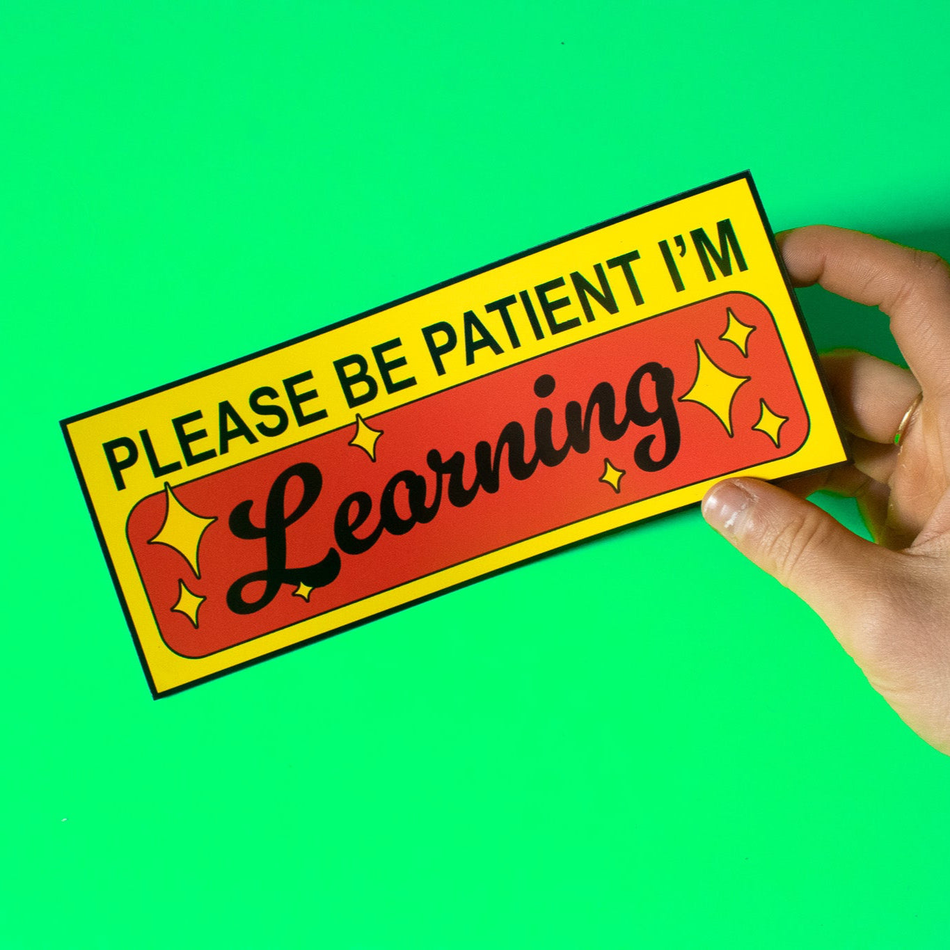 Please Be Patient Student Driver Bumper Magnet