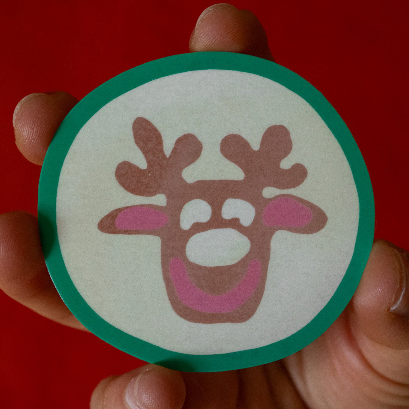 Reindeer Christmas Sugar Cookie Vinyl Sticker