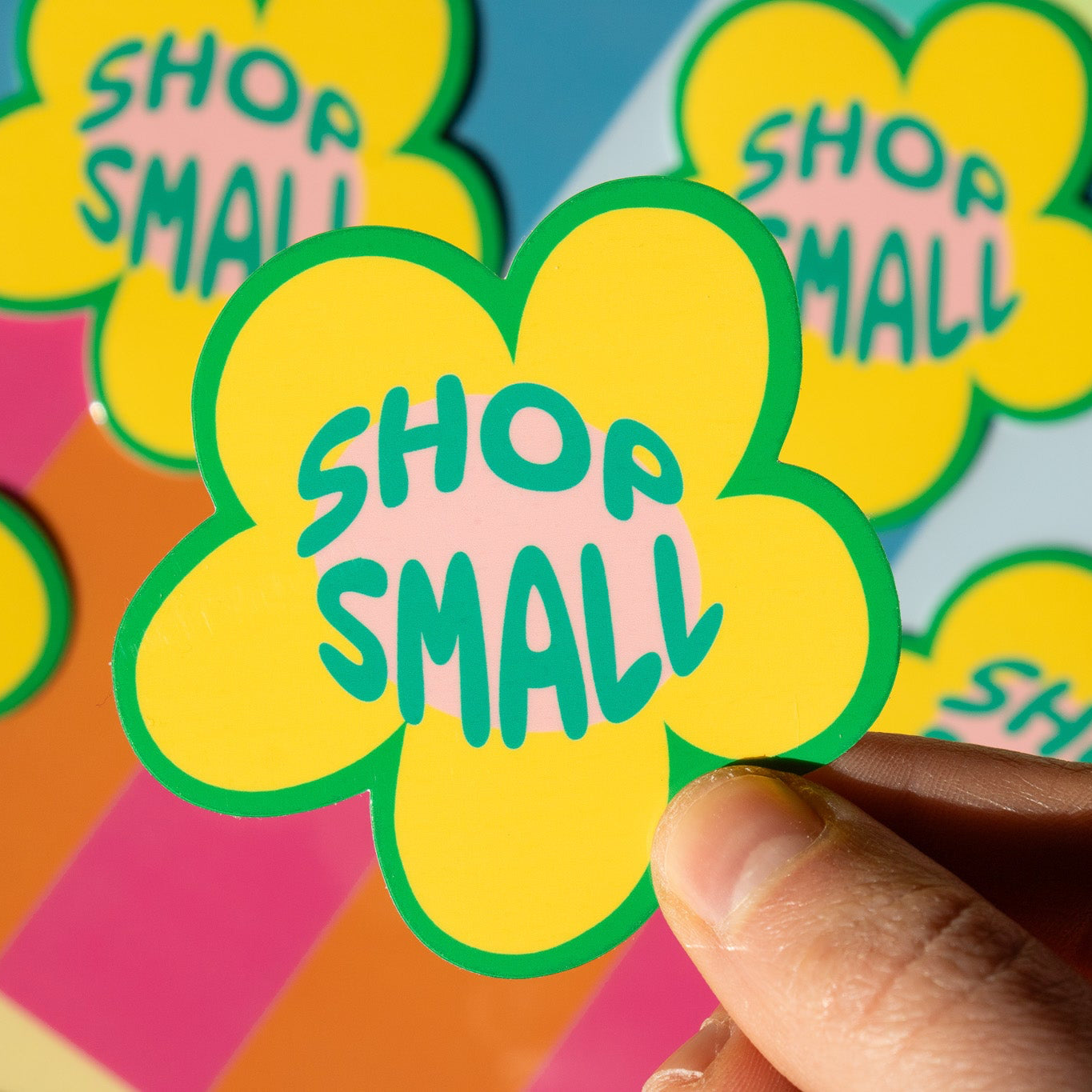 Shop Small Flower Vinyl Sticker
