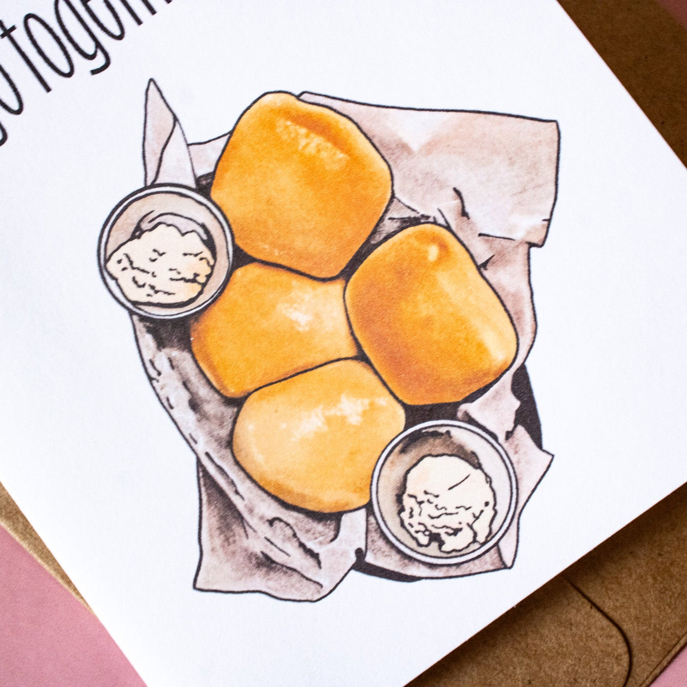 Texas Rolls and Butter Greeting Card