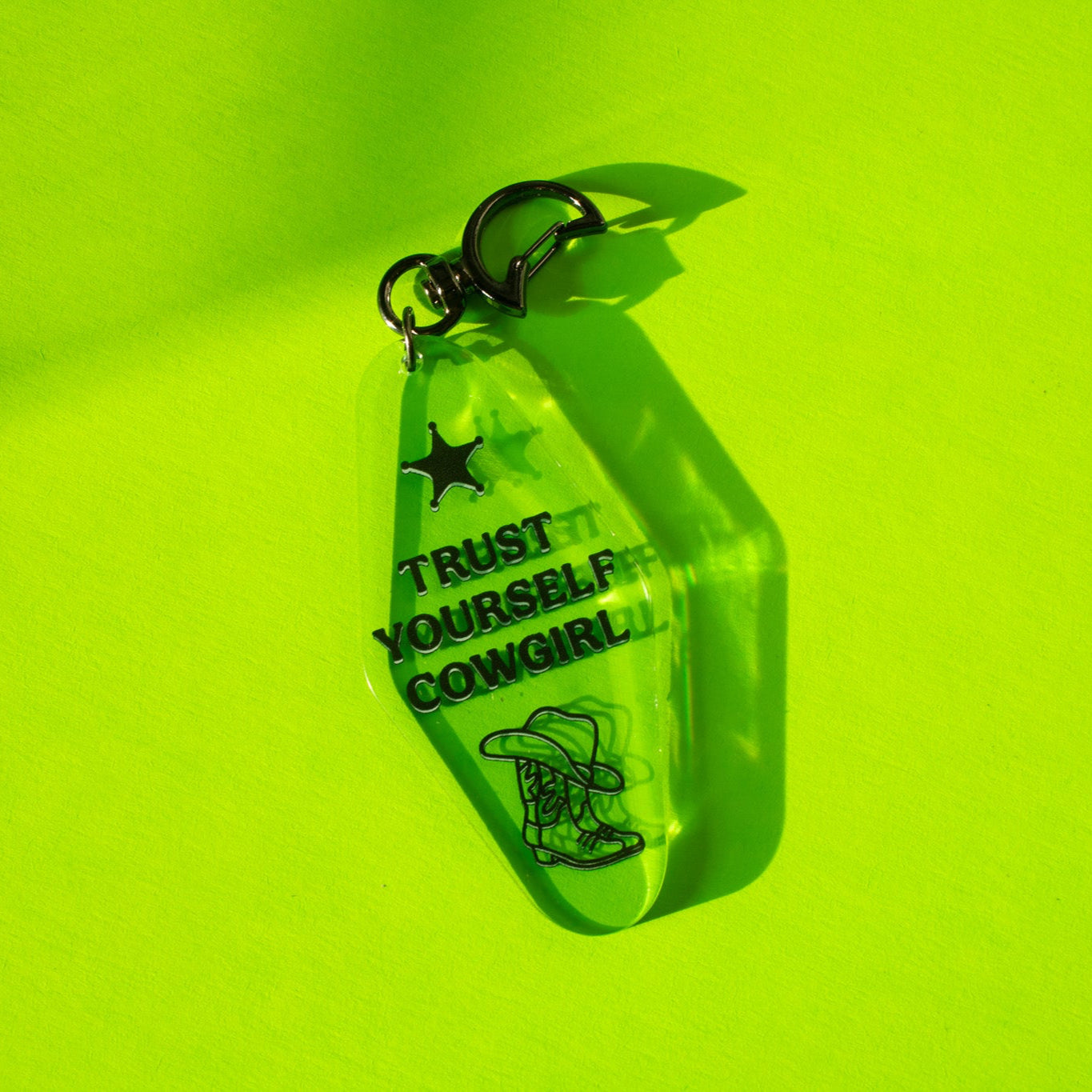 Trust Yourself Cowgirl Motel Keychain