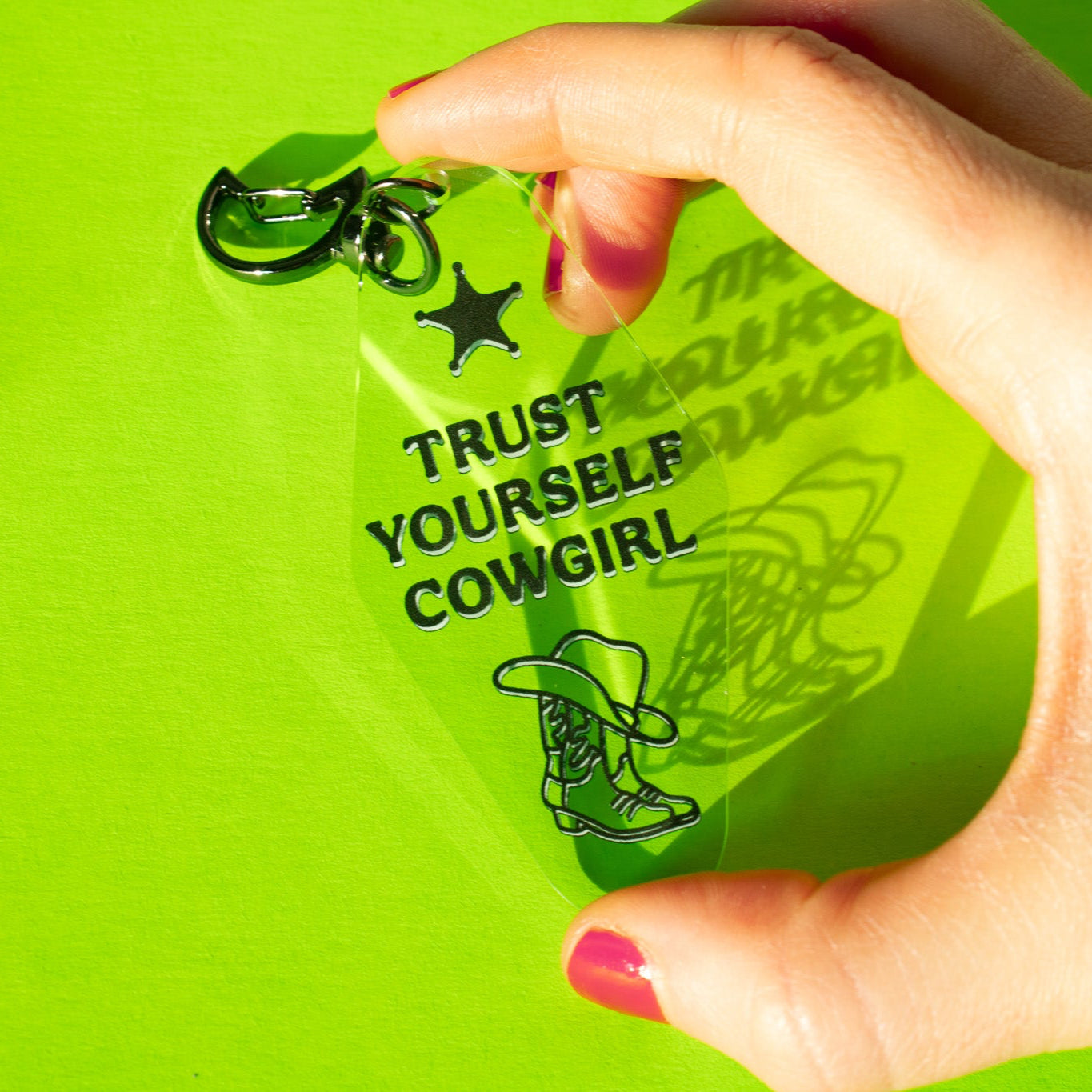 Trust Yourself Cowgirl Motel Keychain