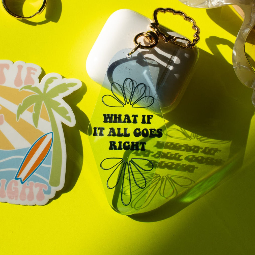 What if it All Goes Right Motel Keychain