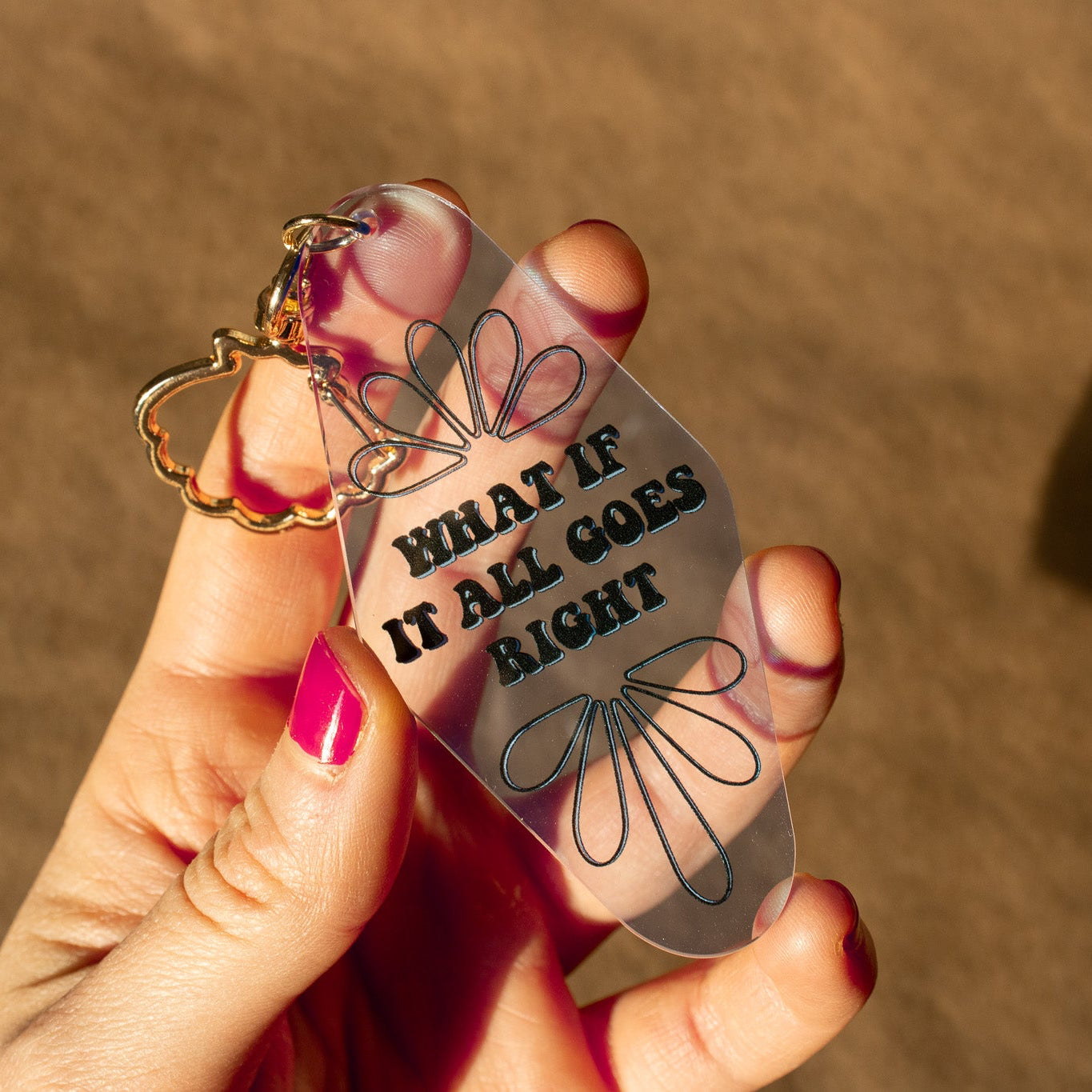 What if it All Goes Right Motel Keychain