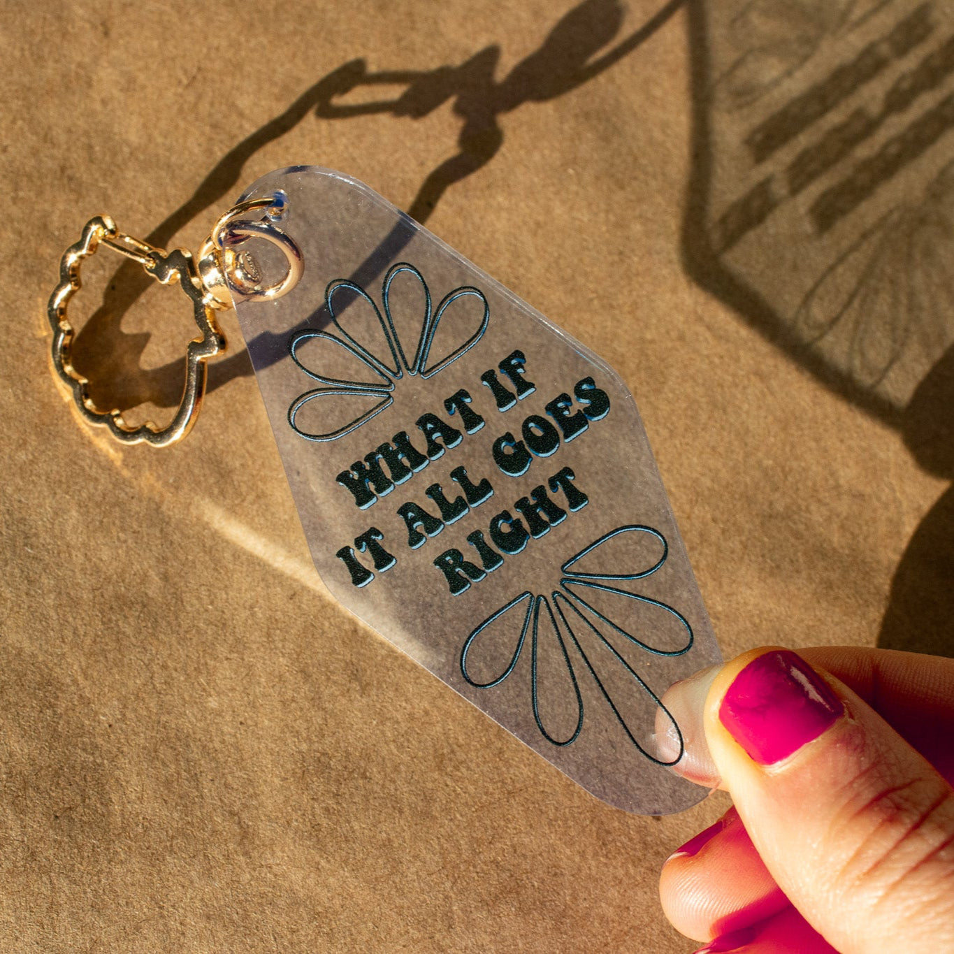 What if it All Goes Right Motel Keychain