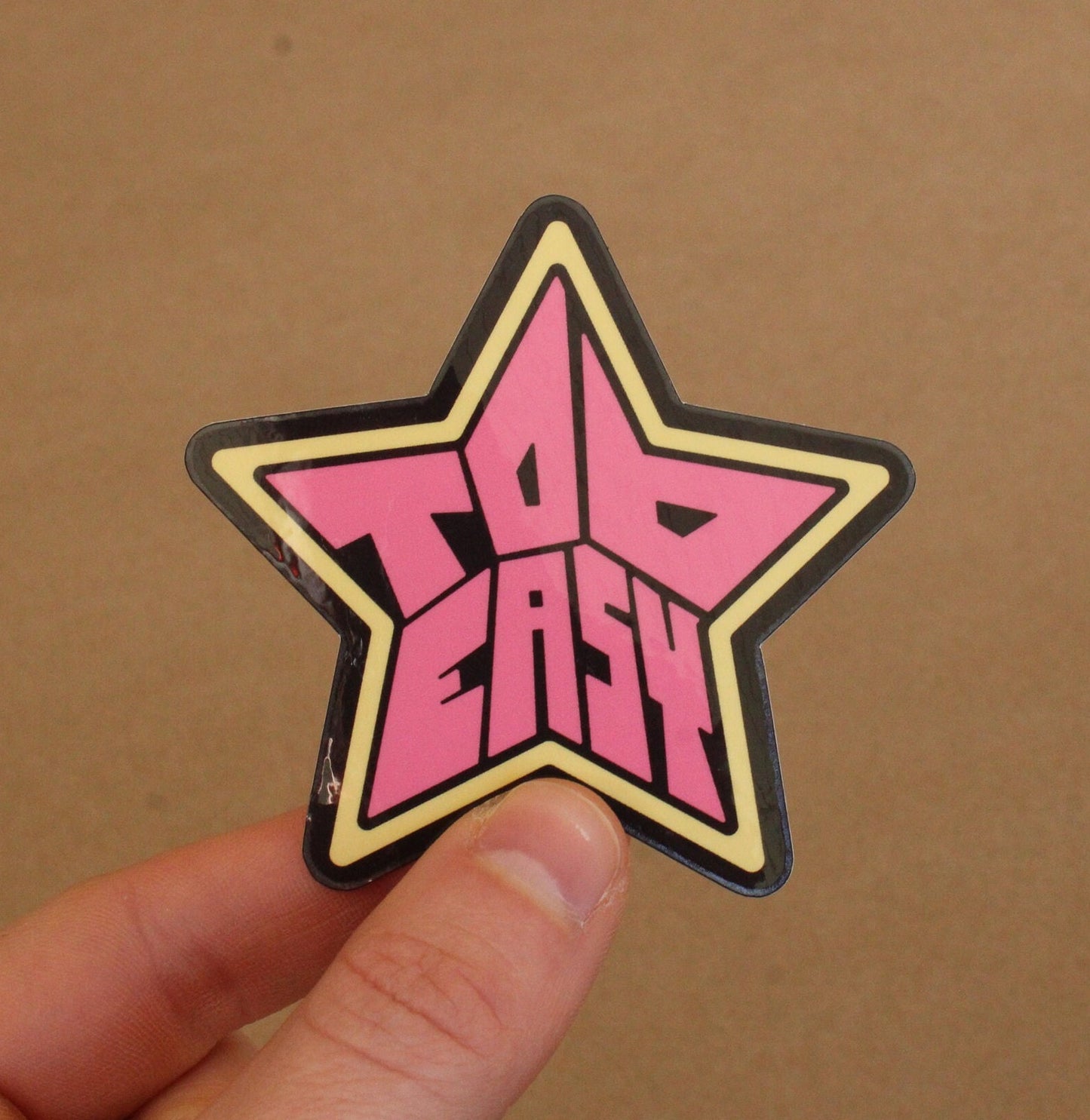 Too Easy Star Vinyl Sticker