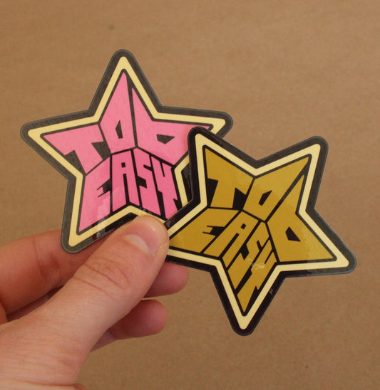 Too Easy Star Vinyl Sticker