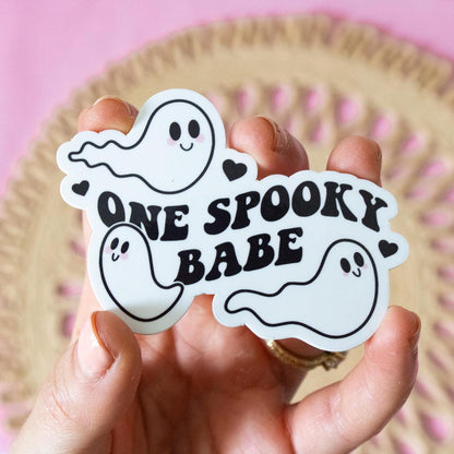 One Spooky Babe Vinyl Sticker