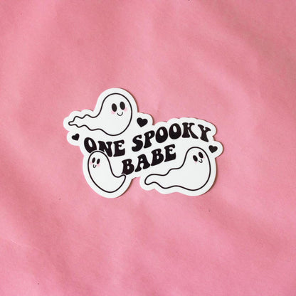 One Spooky Babe Vinyl Sticker