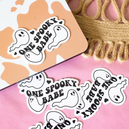 One Spooky Babe Vinyl Sticker