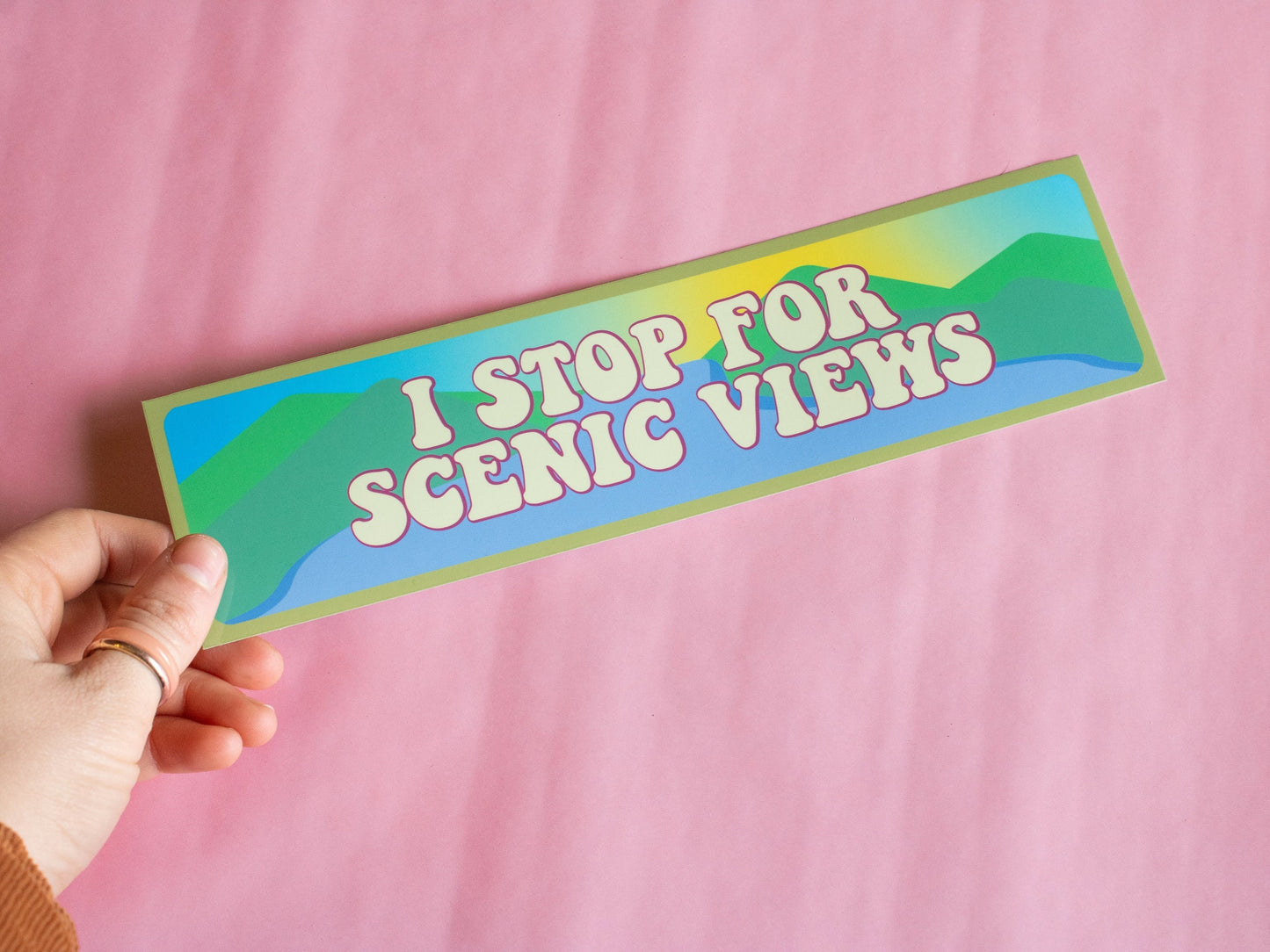 I Stop for Scenic Views Bumper Magnet